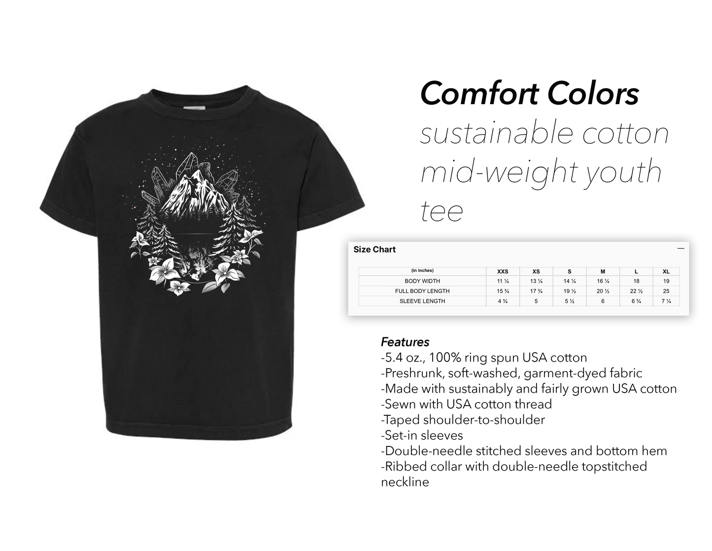 The Mountains Are Calling - Style 3 - Youth Cotton Tee