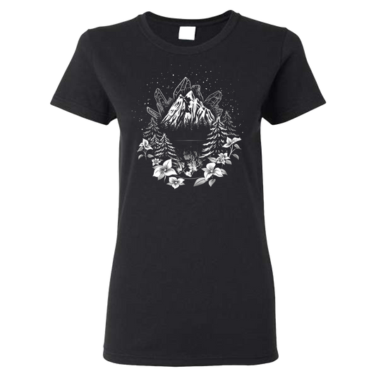 The Mountains Are Calling - Style 4 - Ladies Cotton Tee