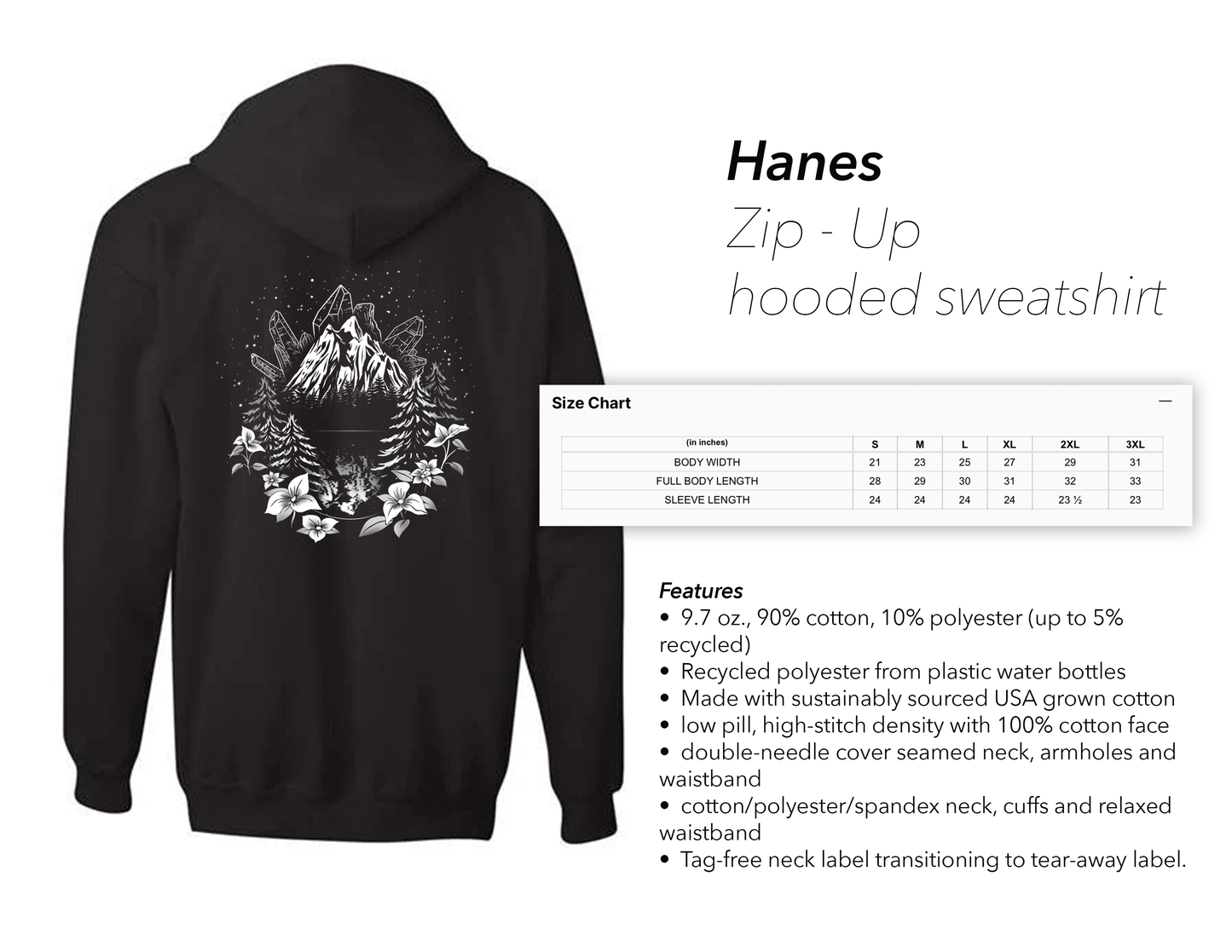 The Mountains Are Calling - Style 6 - Adult Full Zip Hoodie