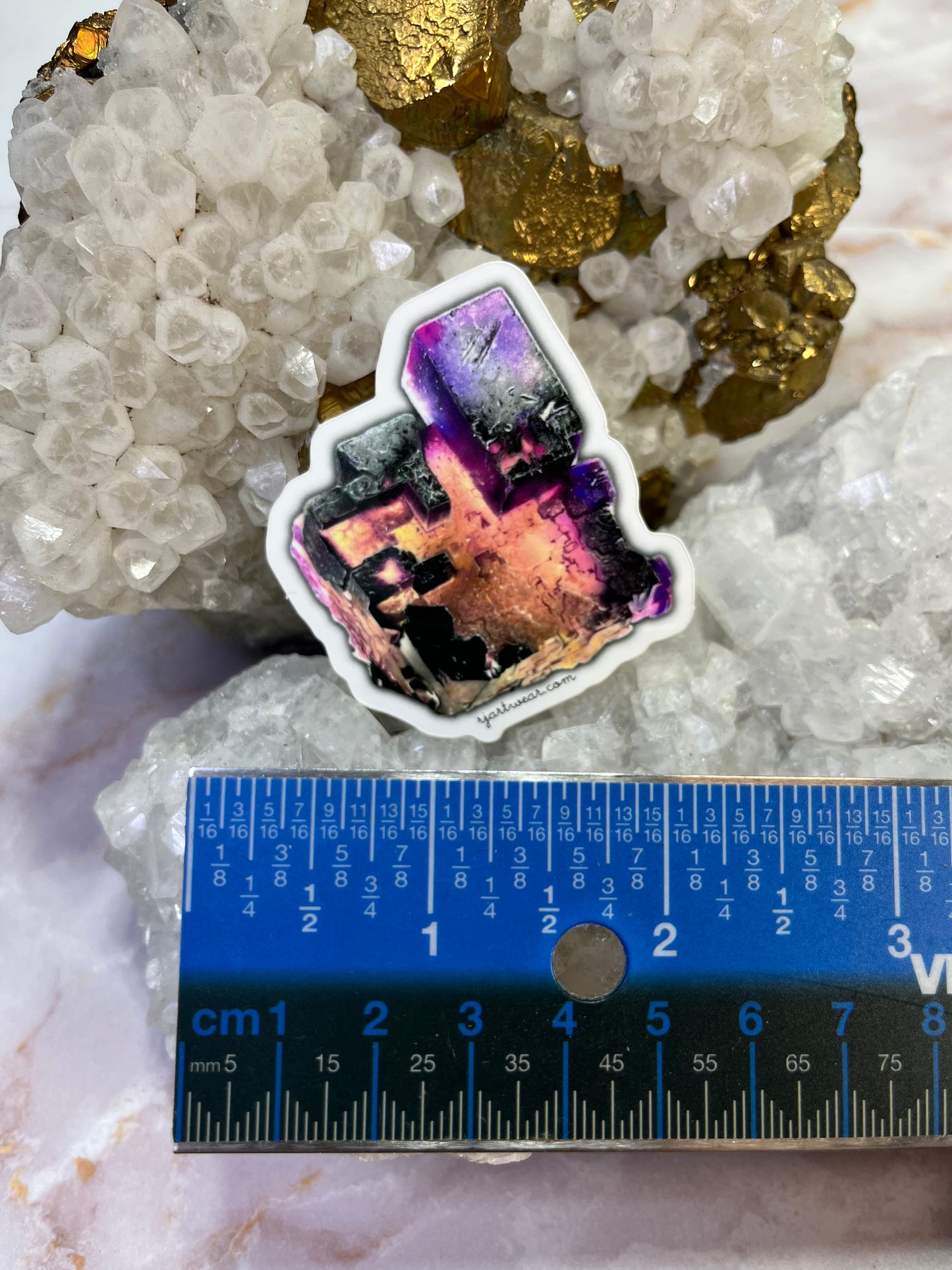 Lead Hill Mine, Illinois Fluorite Sticker or Magnet - Small