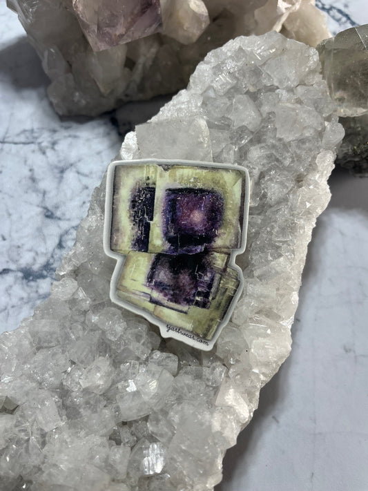 Auglaize Ohio Fluorite Sticker or Magnet - Small