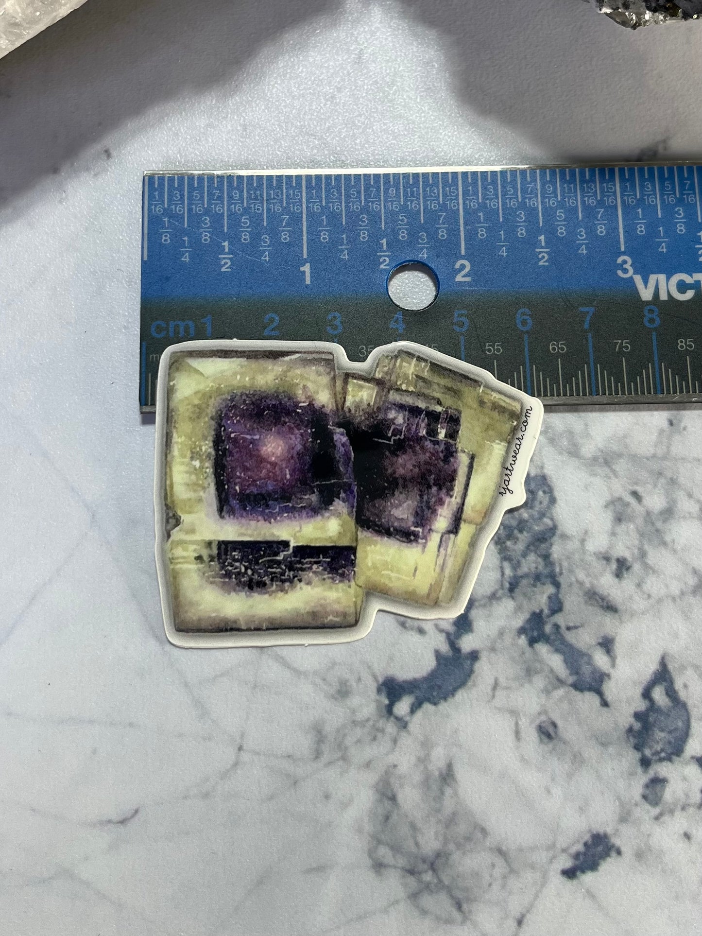 Auglaize Ohio Fluorite Sticker or Magnet - Small