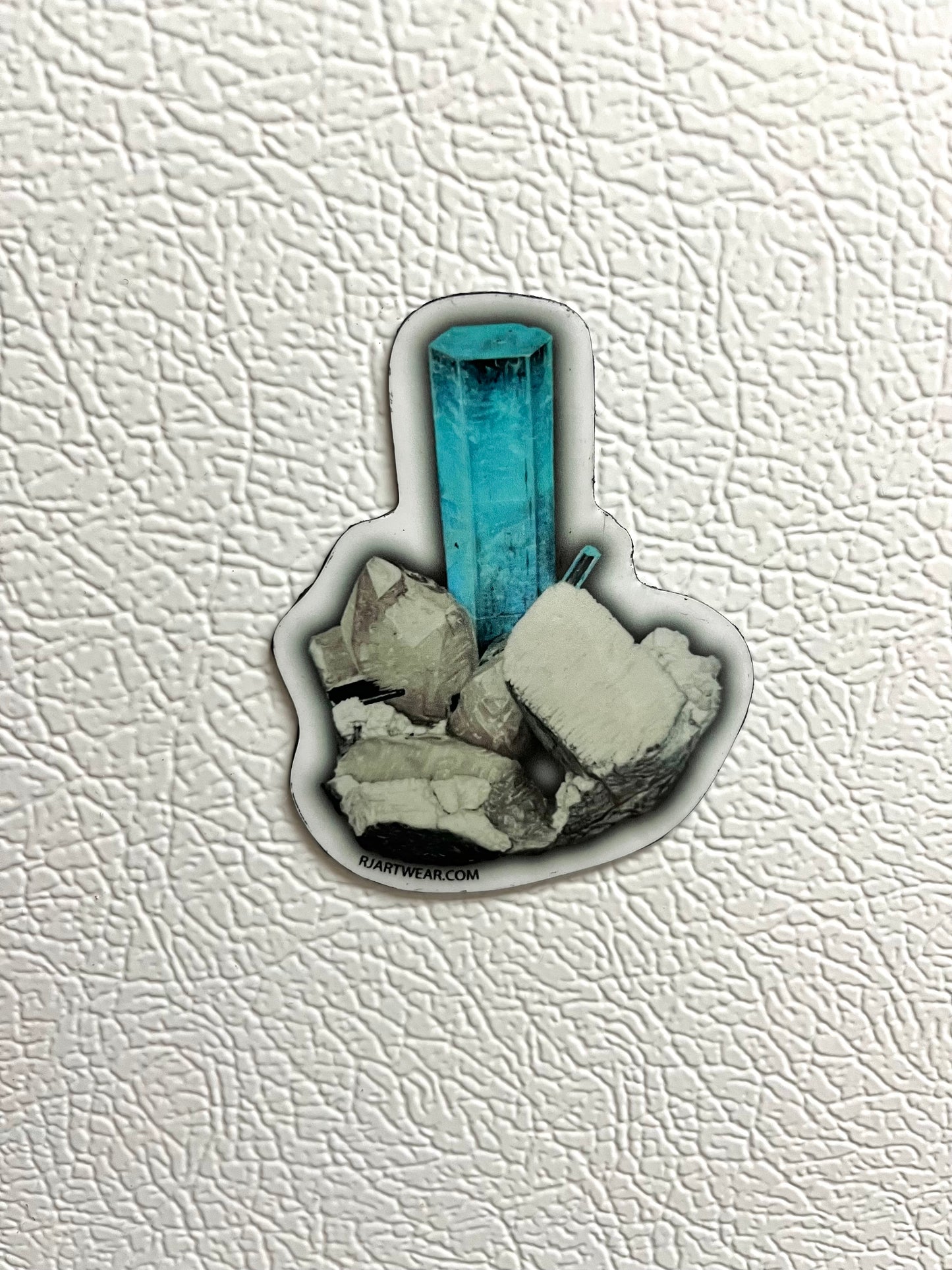 Aquamarine w/ Quartz & Feldspar Sticker or Magnet