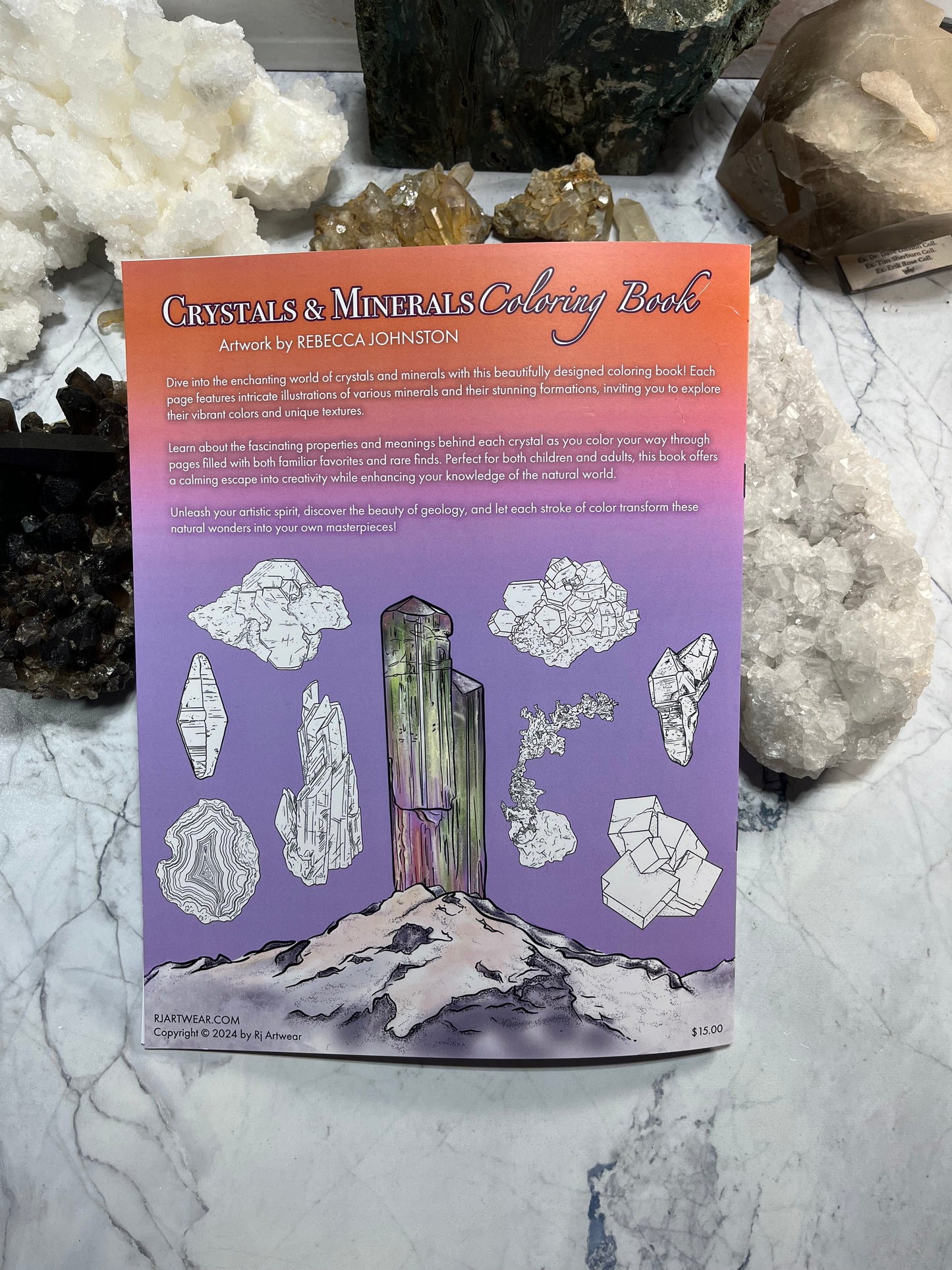 Crystals & Minerals Coloring Book - Limited Edition!