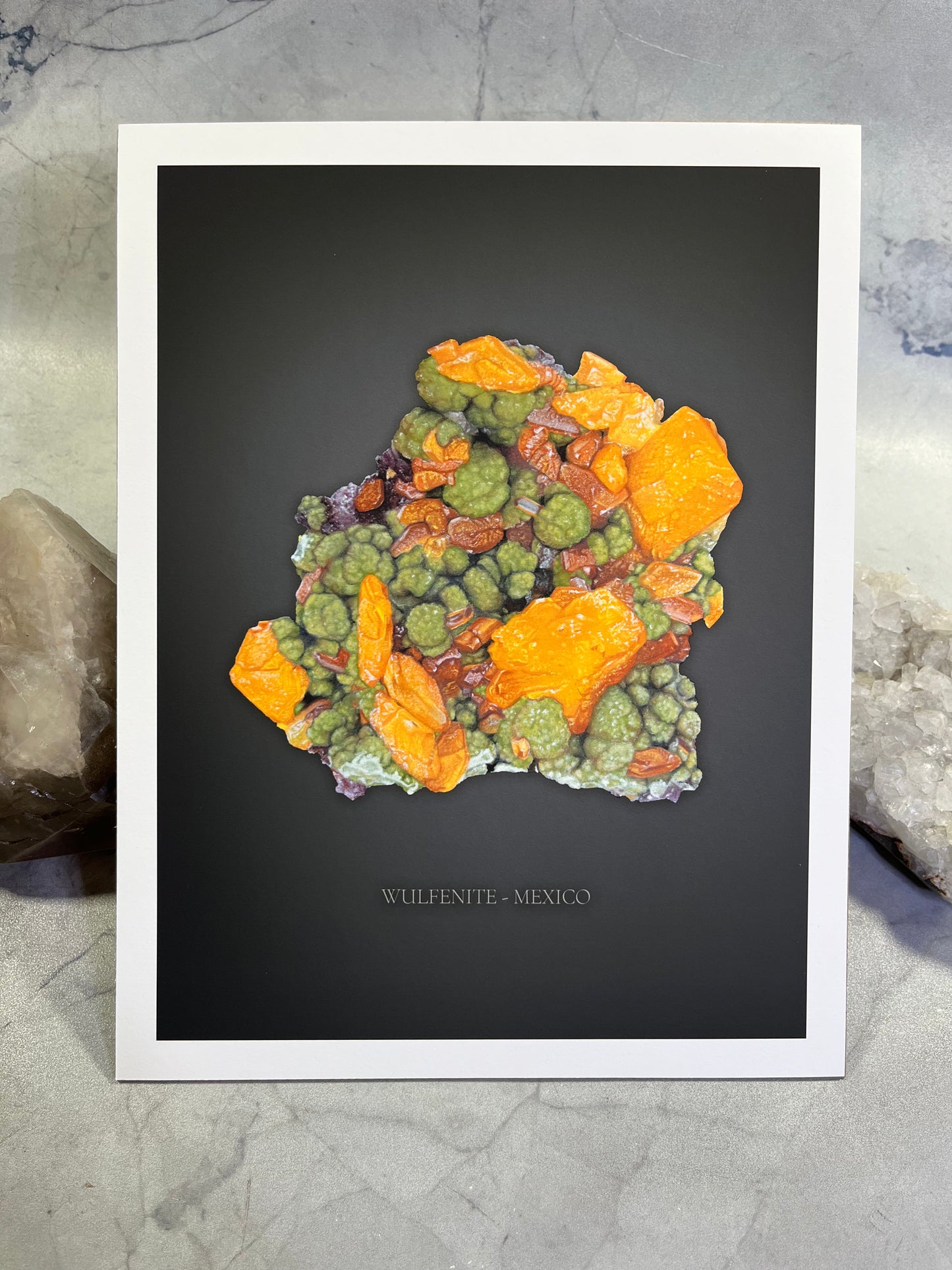 Wulfenite w/ Mimetite - Mexico - Fine Art Print