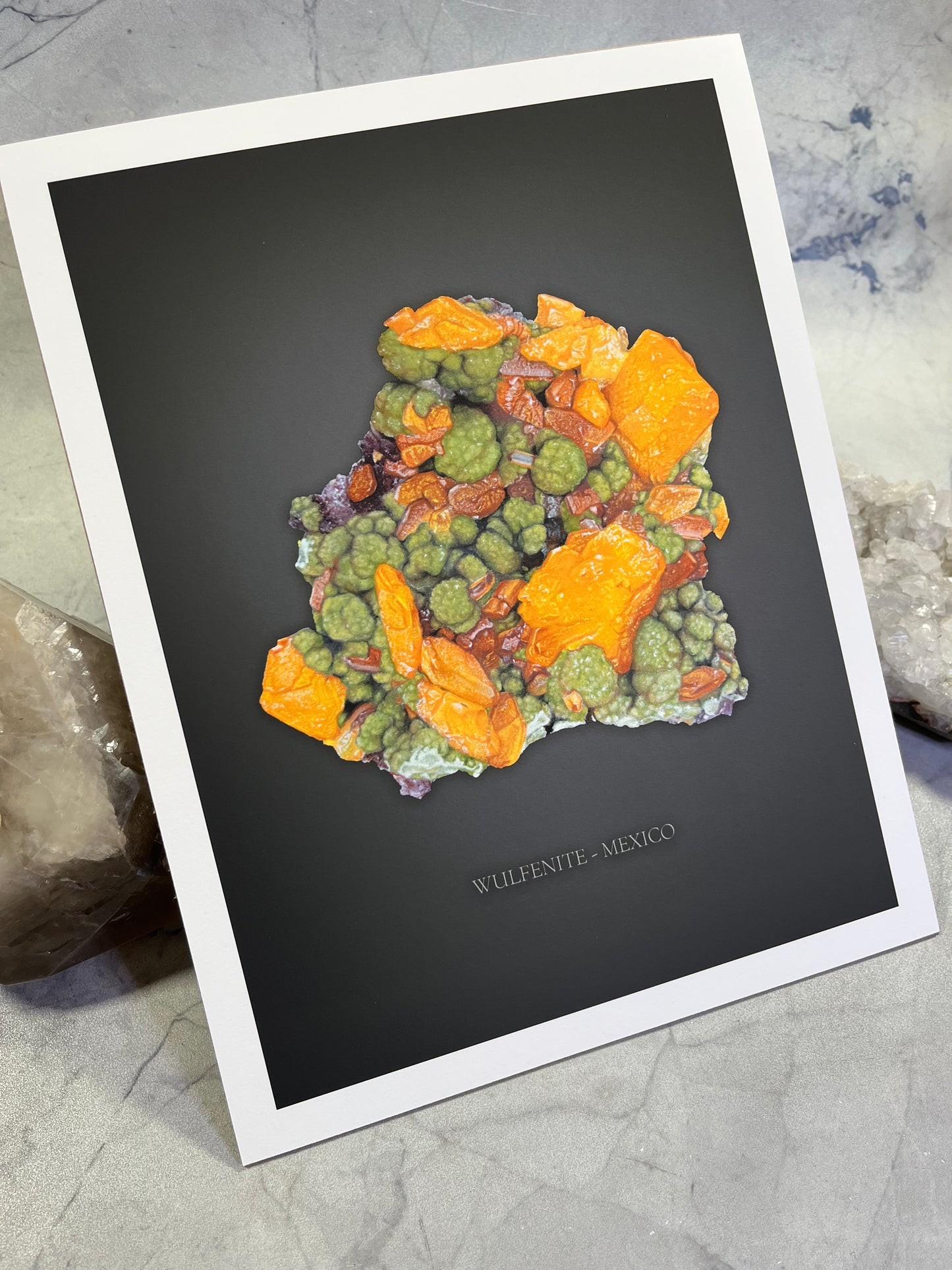 Wulfenite w/ Mimetite - Mexico - Fine Art Print