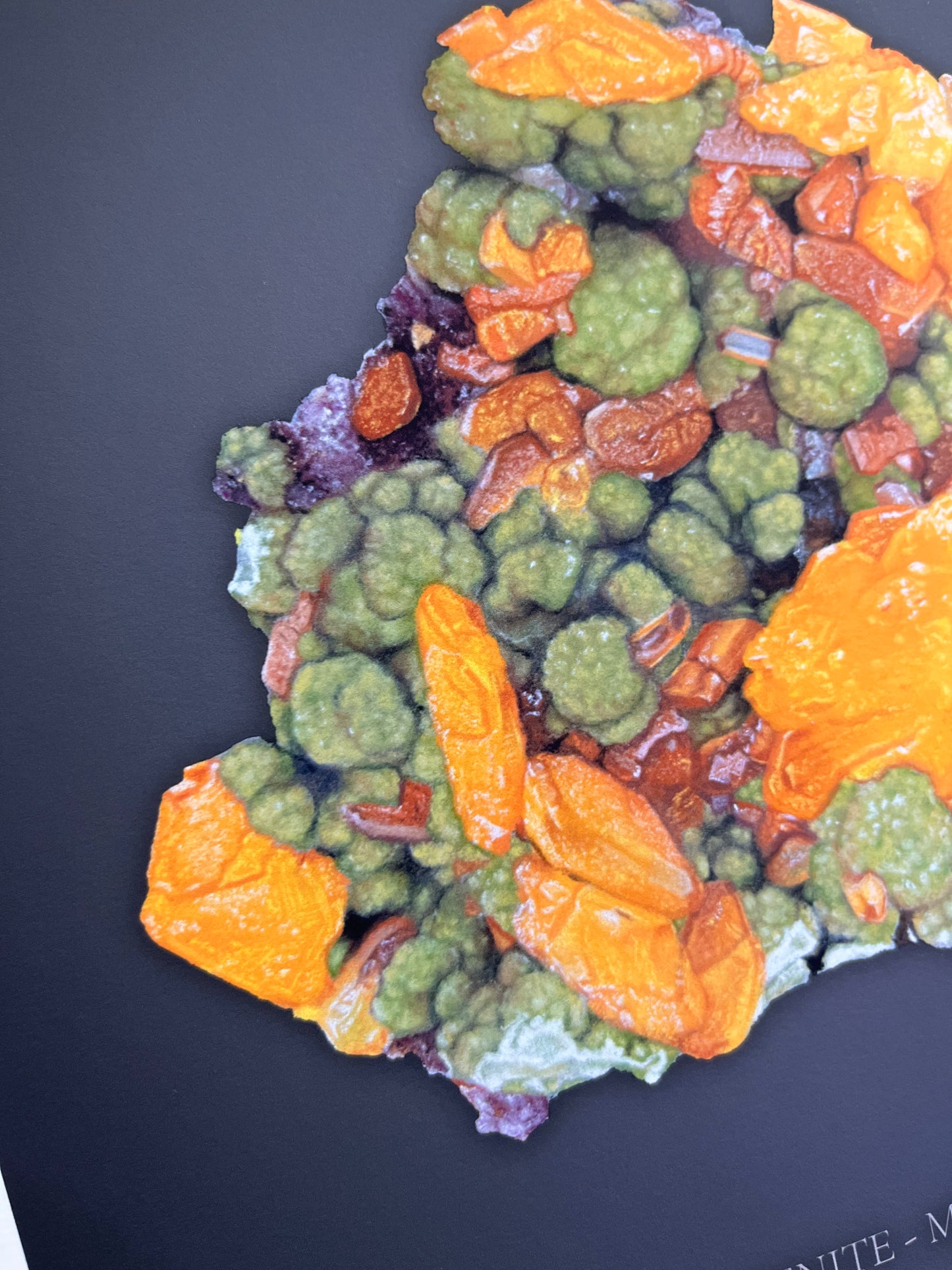 Wulfenite w/ Mimetite - Mexico - Fine Art Print