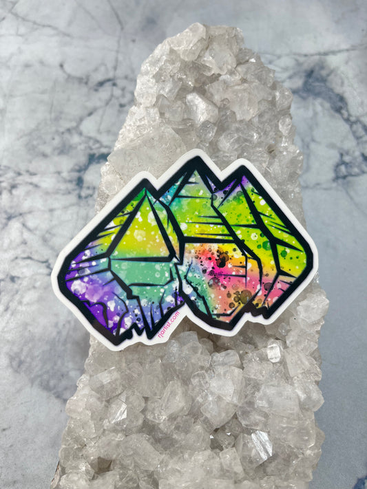 Stacked Quartz Tie-dye Vinyl Sticker