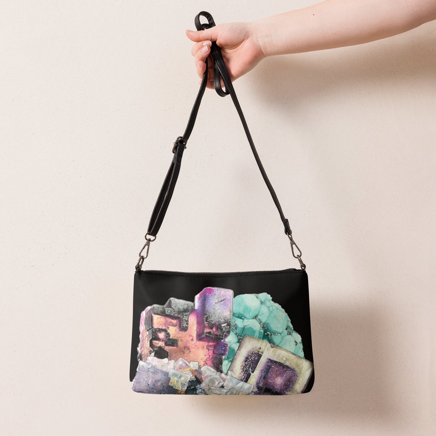 Fluorite Art Collage Crossbody bag