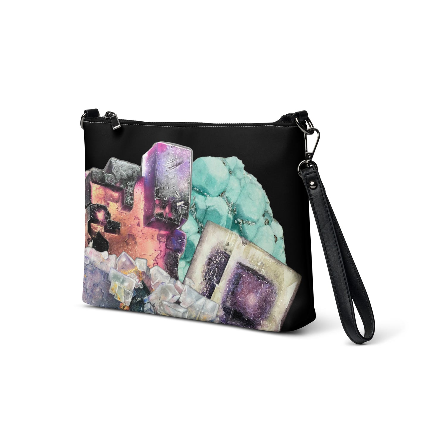 Fluorite Art Collage Crossbody bag