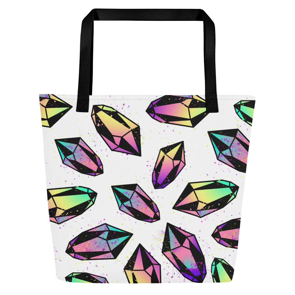 All-Over Crystal Large Tote Bag