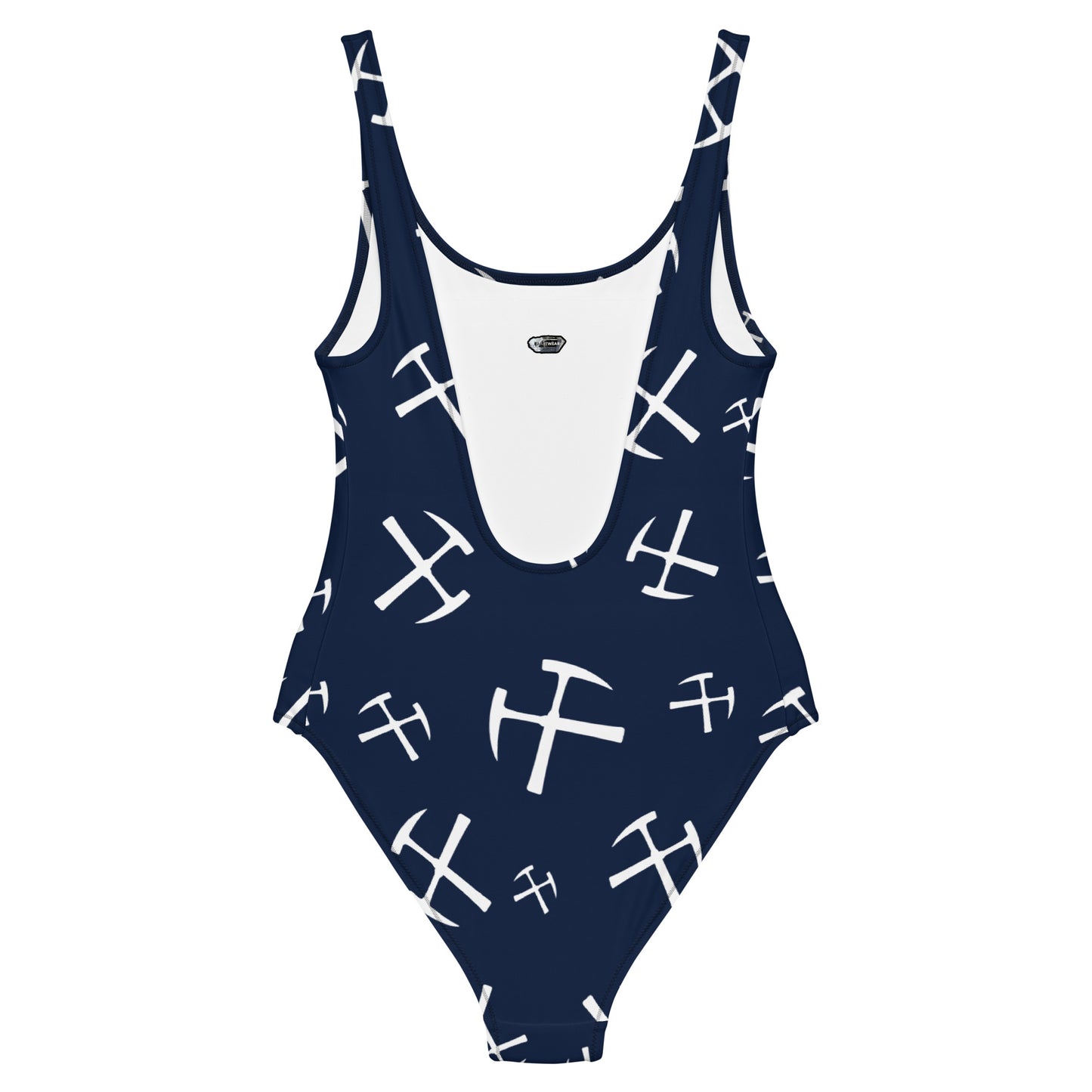 White Rockhound One-Piece Swimsuit - Navy