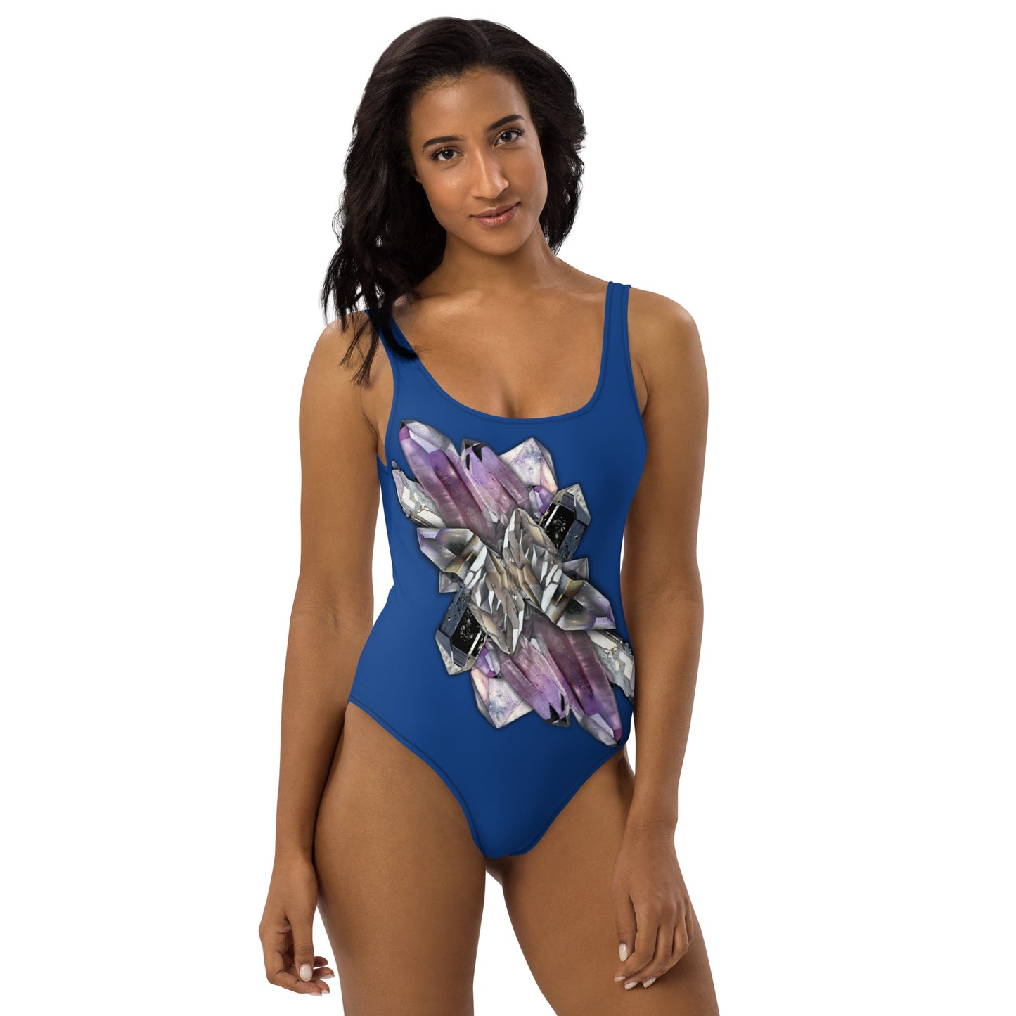 Quartz & Amethyst One-Piece Swimsuit - Blue