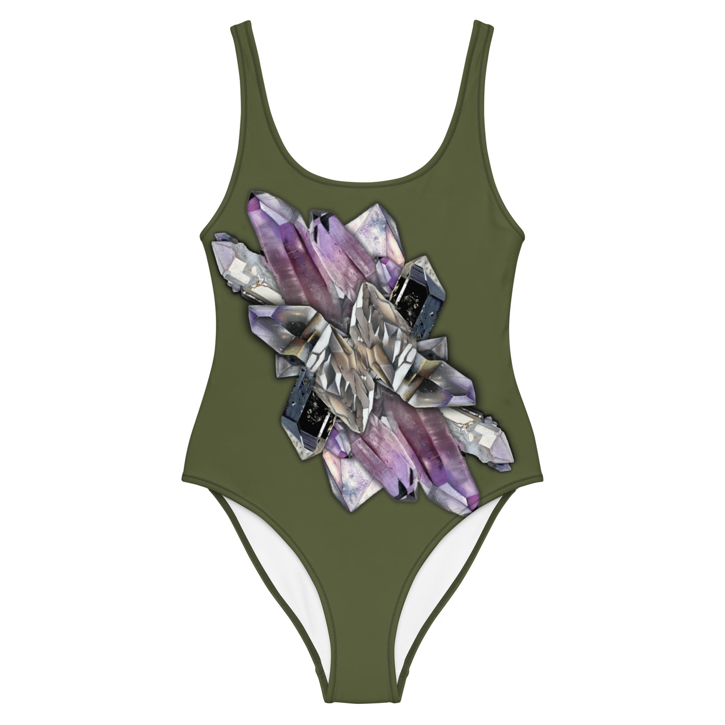 Quartz & Amethyst One-Piece Swimsuit - Saratoga Green