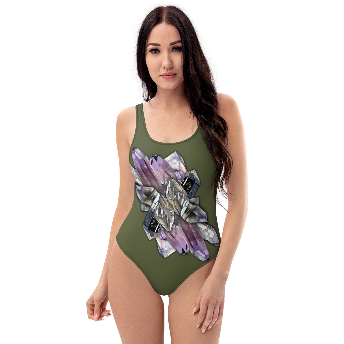 Quartz & Amethyst One-Piece Swimsuit - Saratoga Green