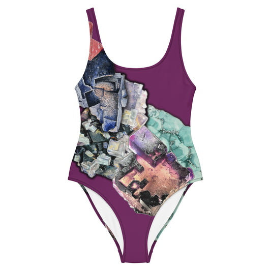 Fluorite One-Piece Swimsuit - Deep Plum