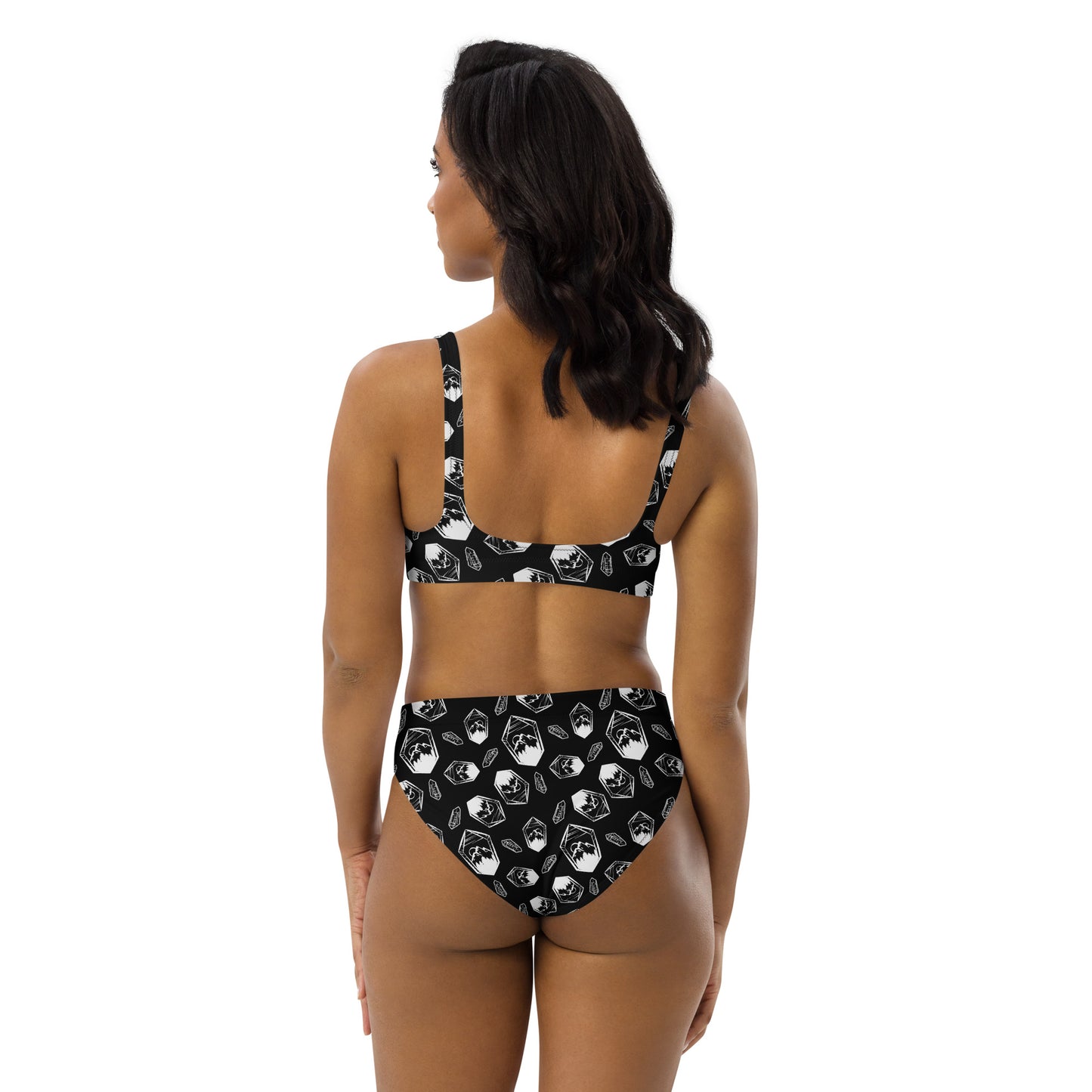 Crystal Mountain high-waisted bikini - Black