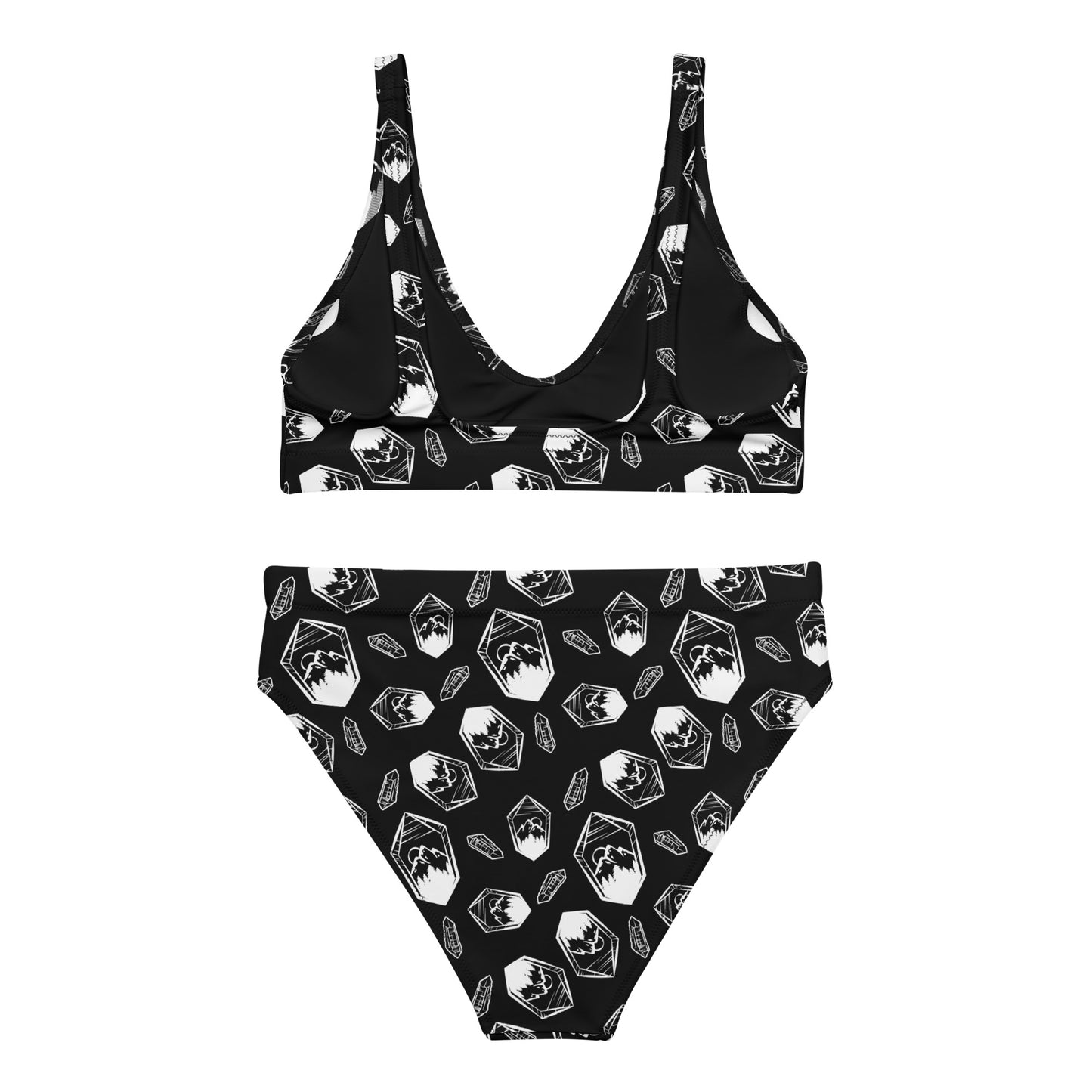 Crystal Mountain high-waisted bikini - Black