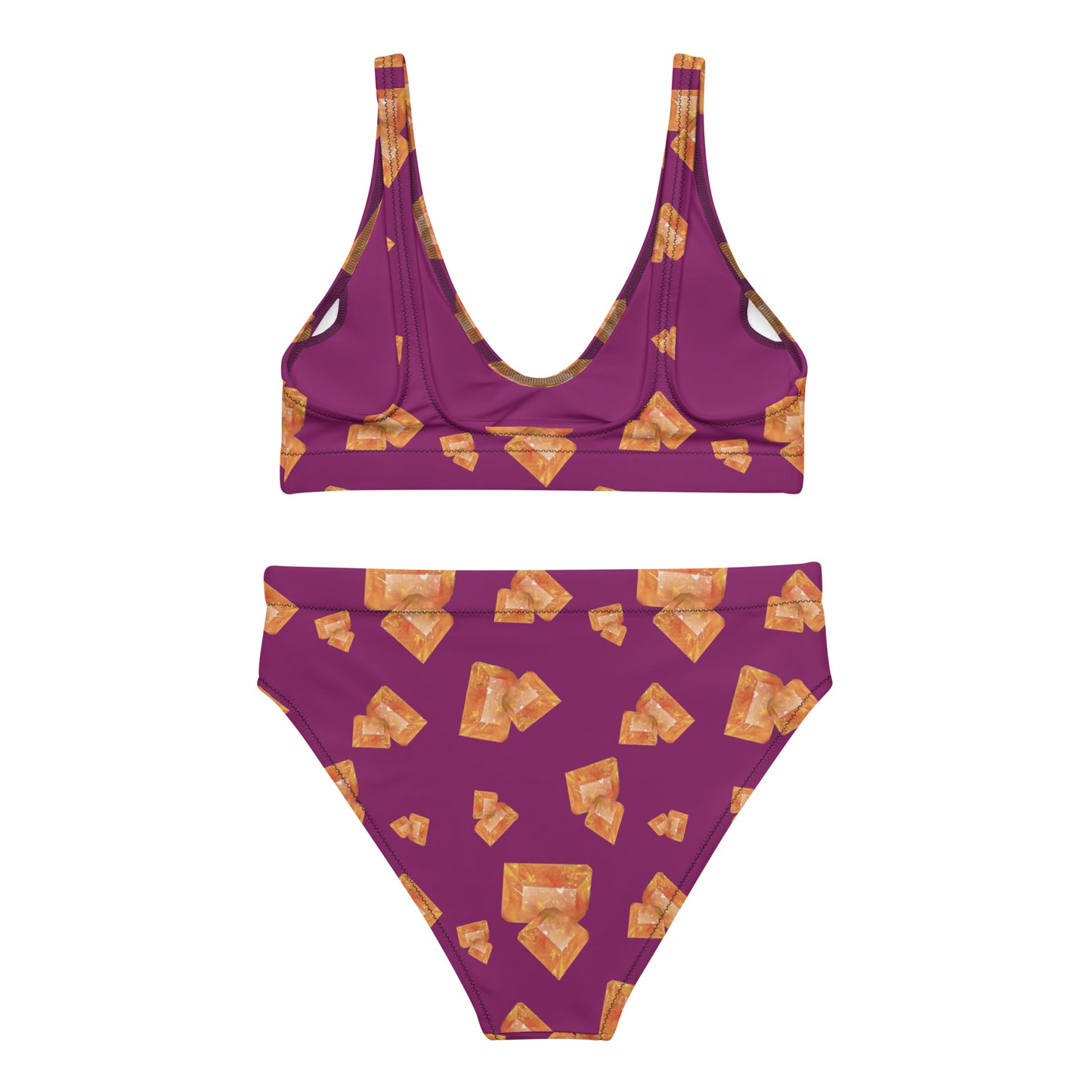 Wulfenite high-waisted bikini - Deep Plum