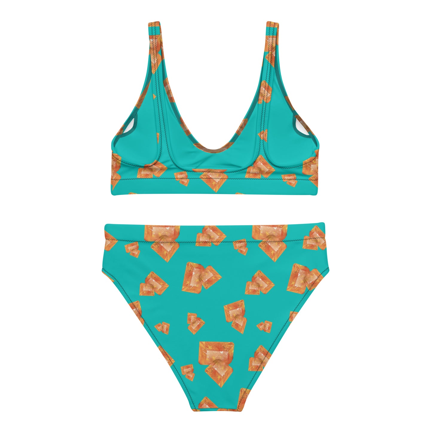 Wulfenite high-waisted bikini - Turquoise