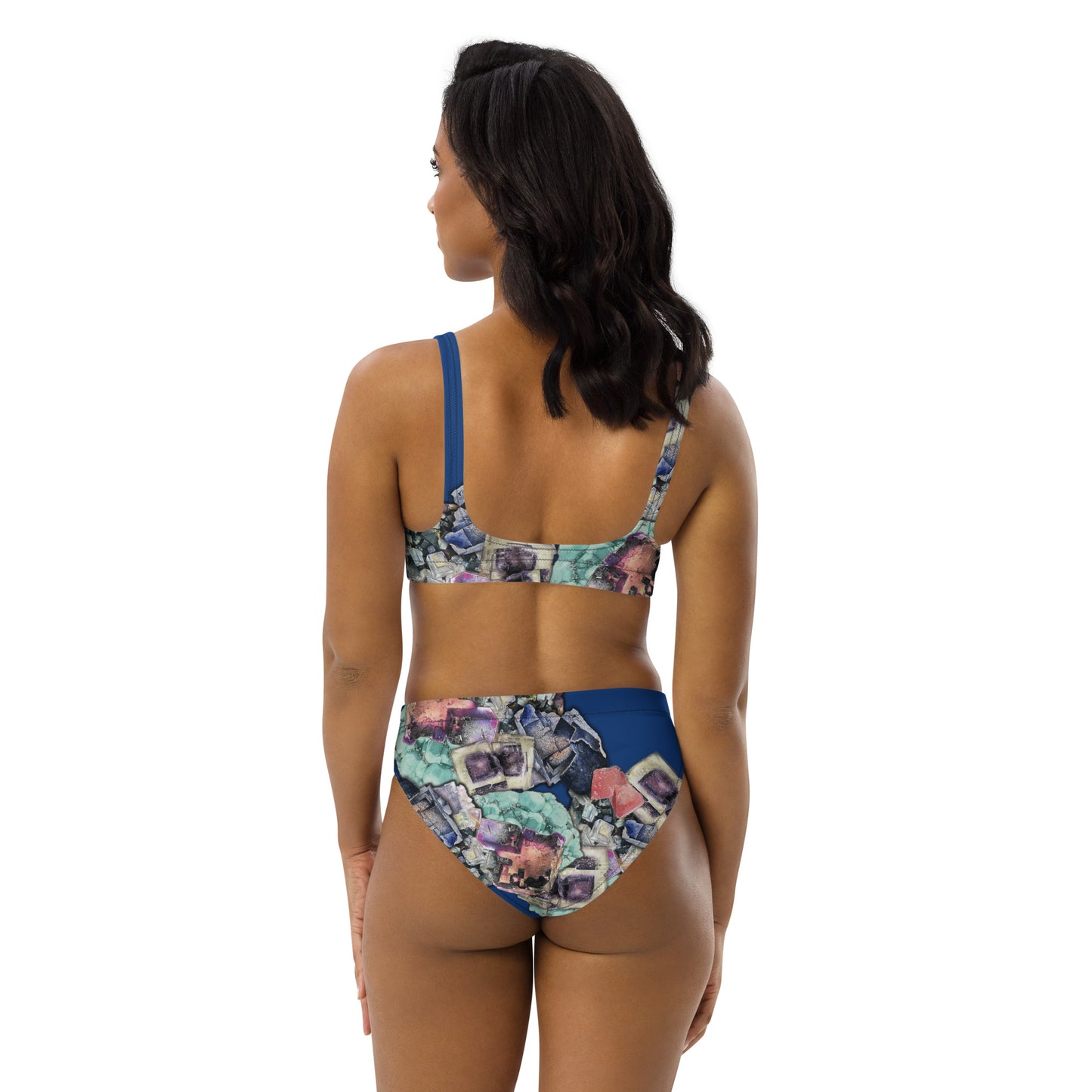 Fluorite high-waisted bikini - Blue