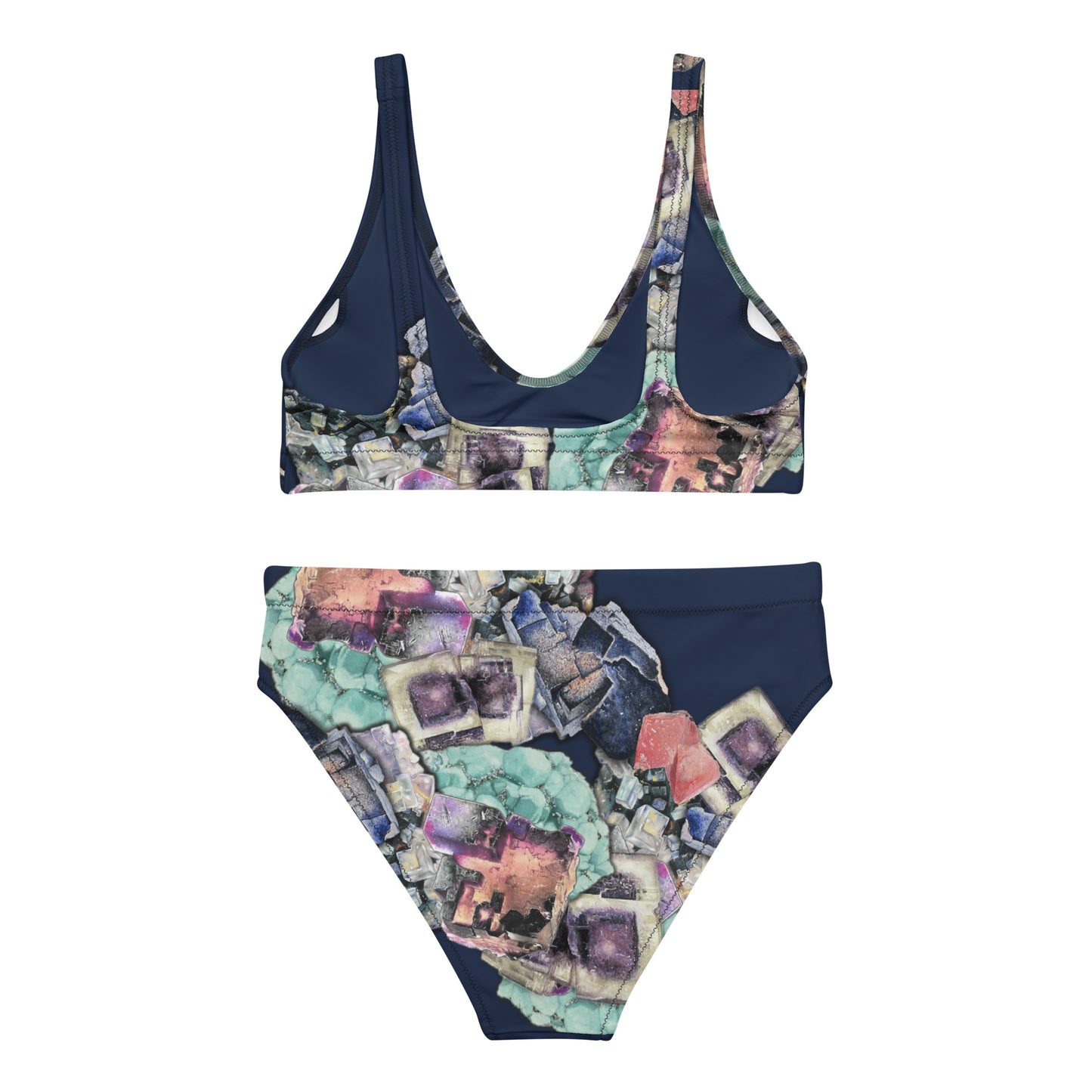 Fluorite high-waisted bikini - Navy