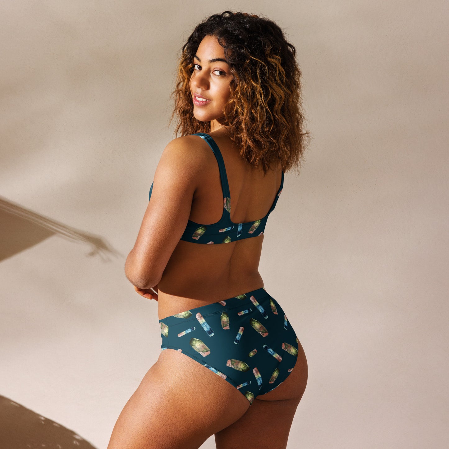 Tourmaline high-waisted bikini - Deep Teal