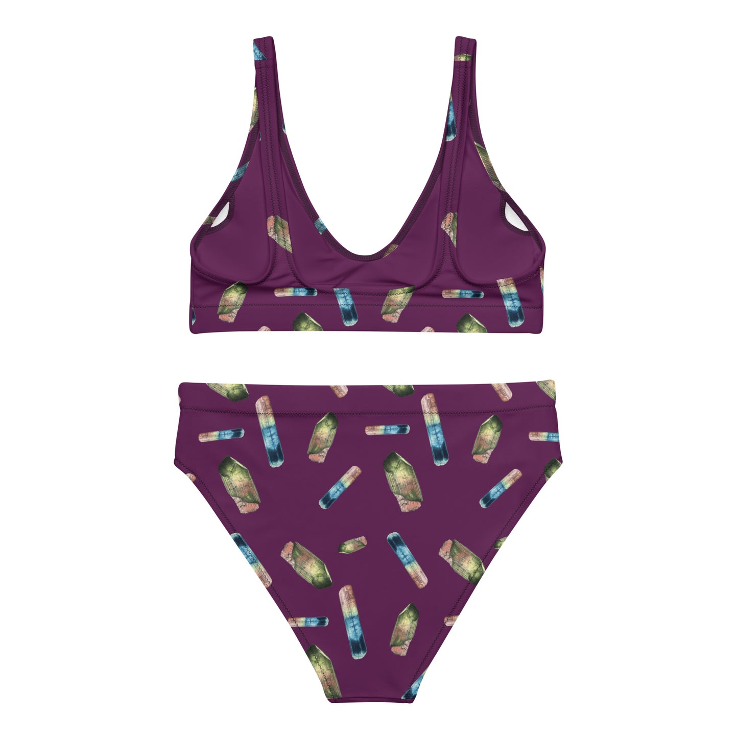 Tourmaline high-waisted bikini - Eggplant