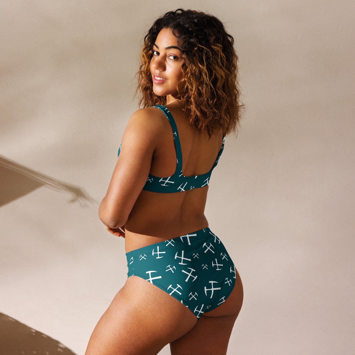 Rockhound high-waisted bikini - Deep Teal