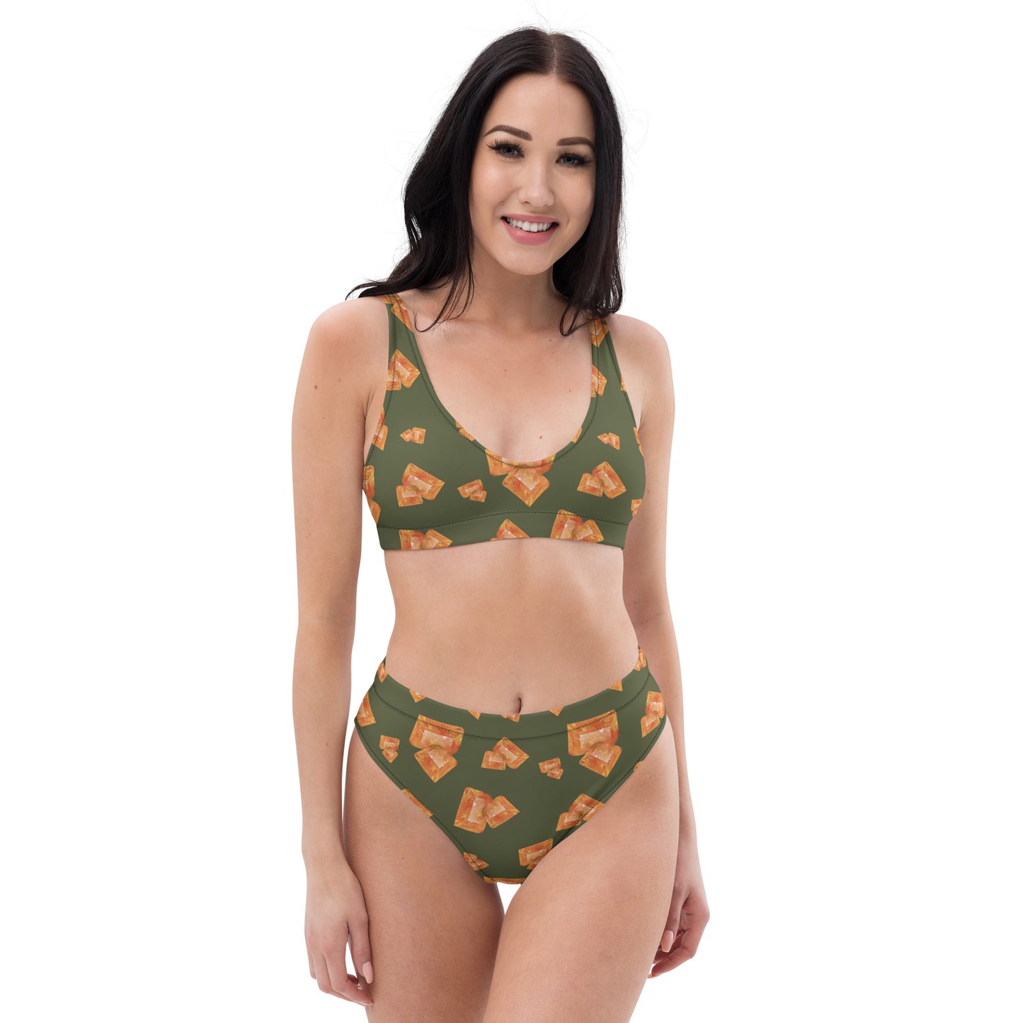 Wulfenite high-waisted bikini - Saratoga Green