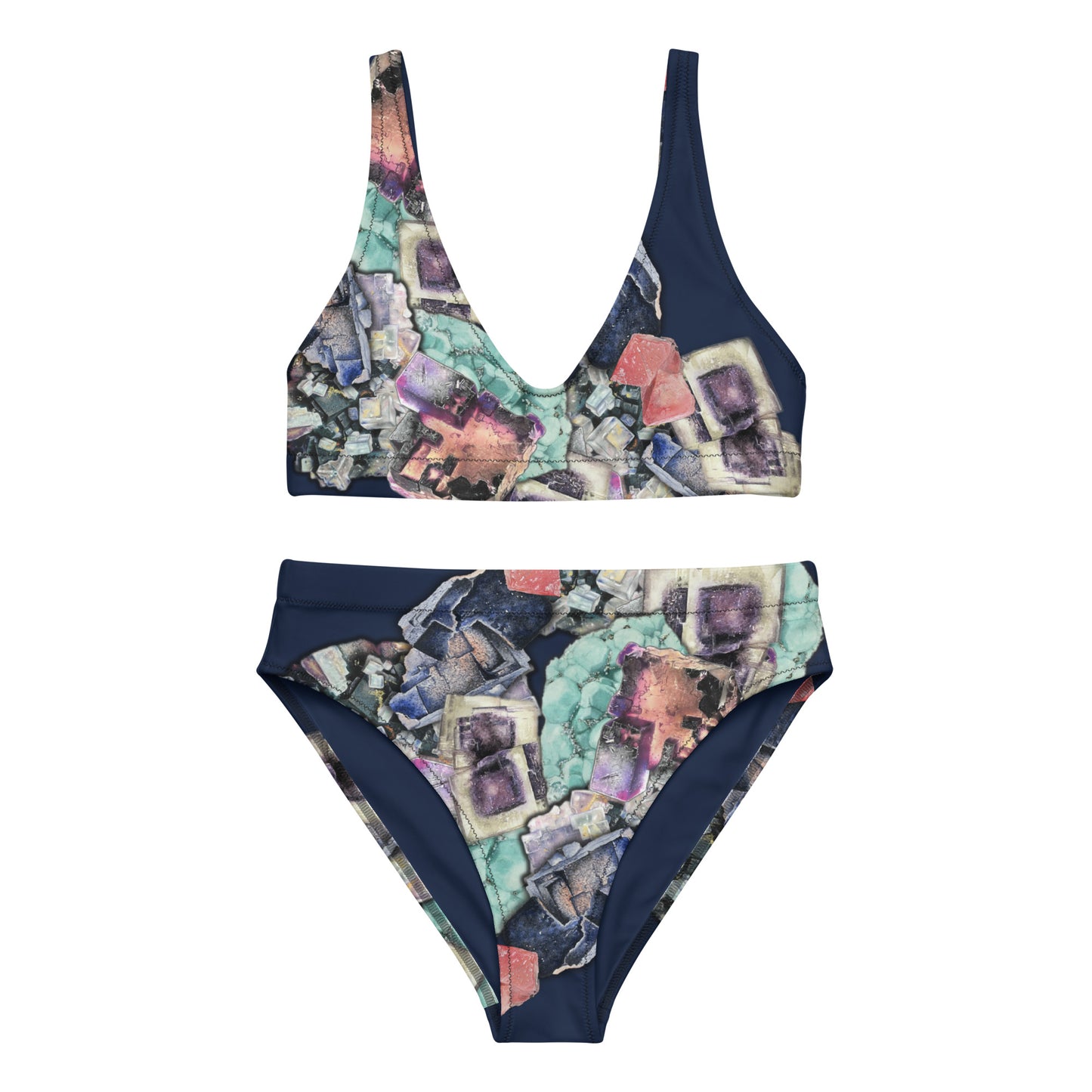 Fluorite high-waisted bikini - Navy