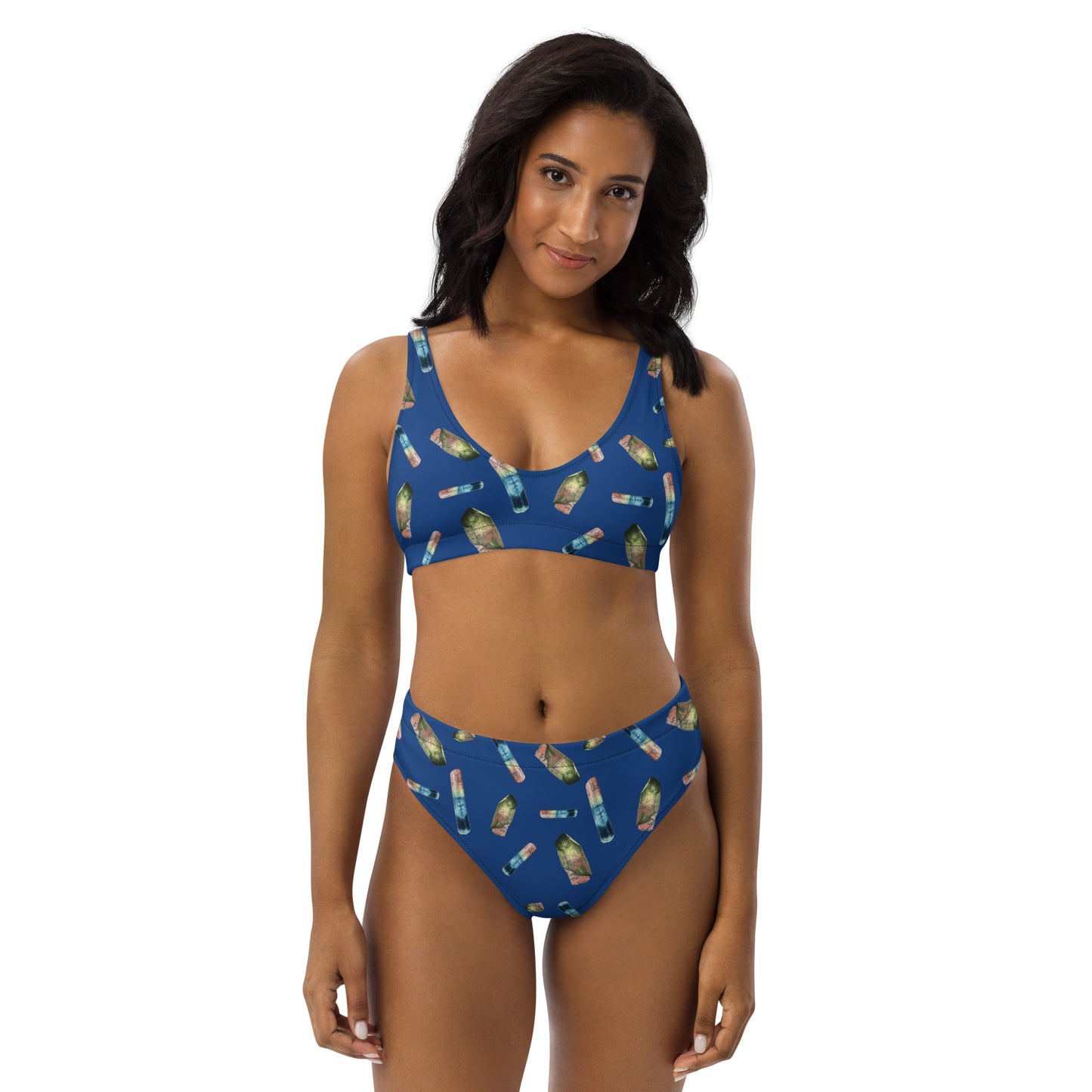 Tourmaline high-waisted bikini - Blue