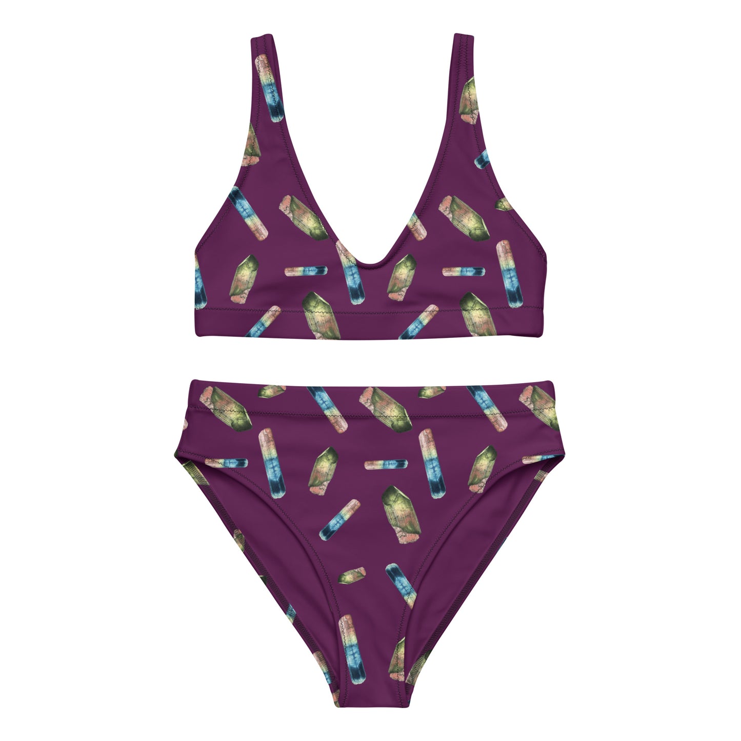 Tourmaline high-waisted bikini - Eggplant