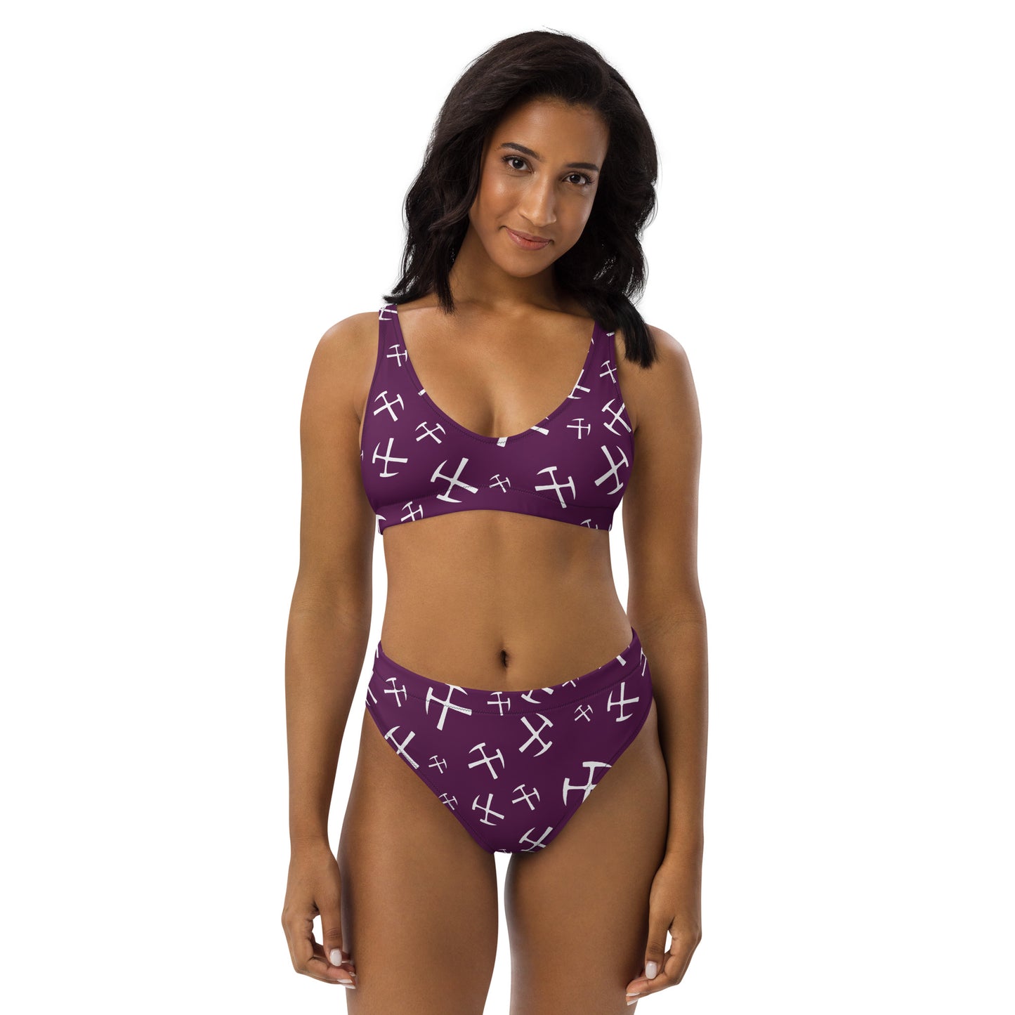 Rockhound high-waisted bikini - Deep Plum