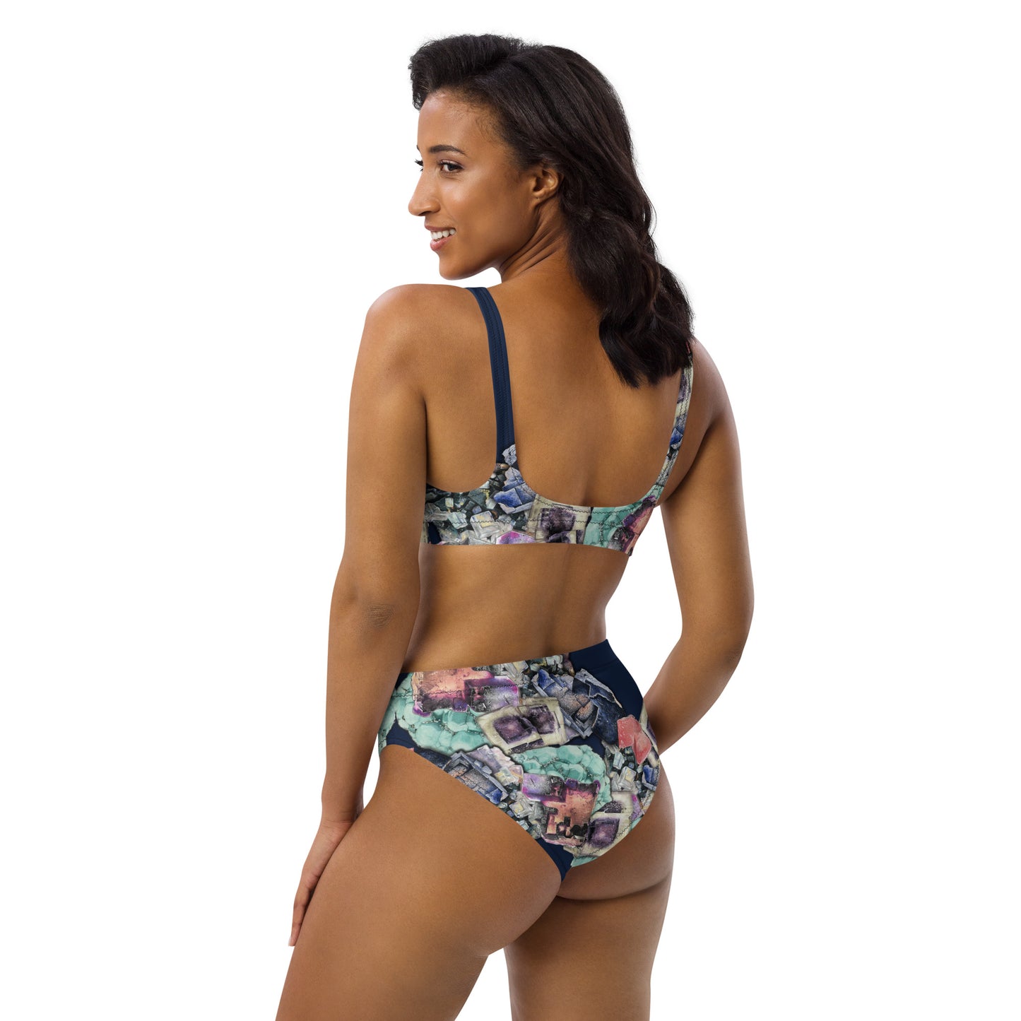 Fluorite high-waisted bikini - Navy