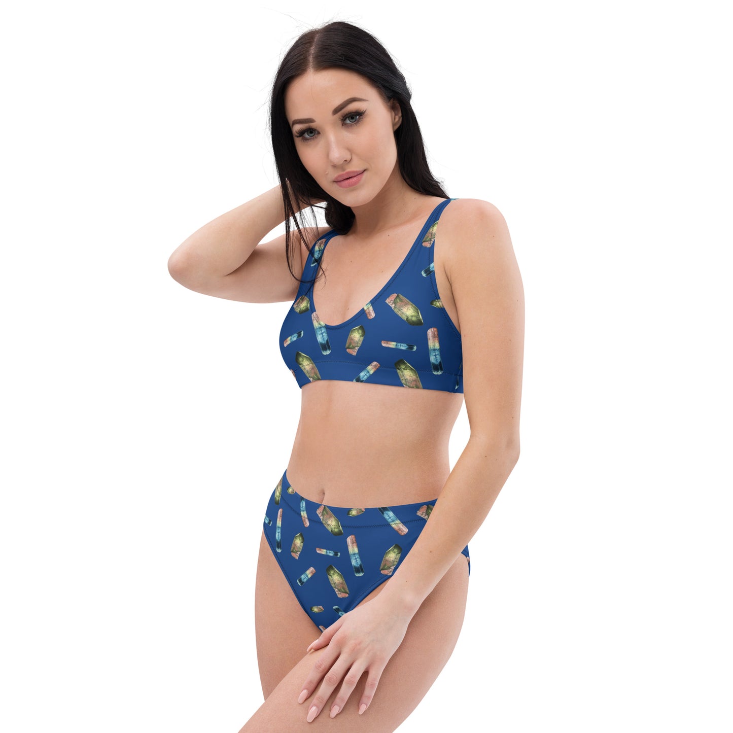 Tourmaline high-waisted bikini - Blue