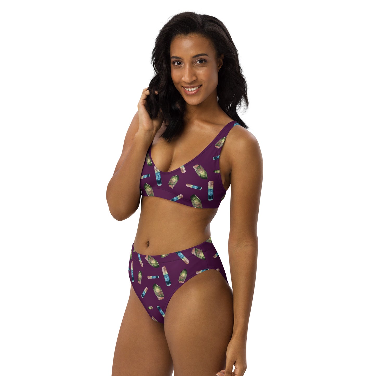 Tourmaline high-waisted bikini - Eggplant