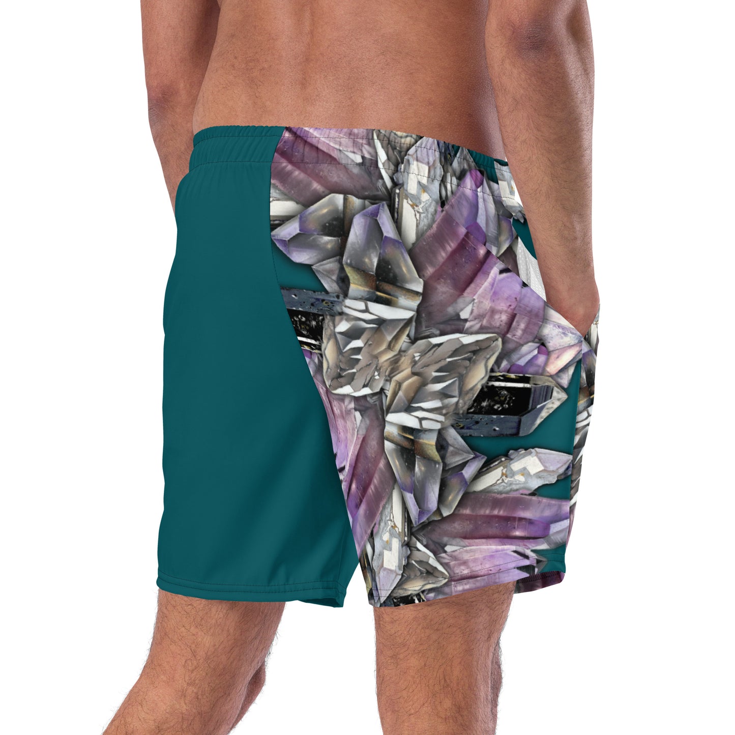 Quartz & Amethyst Swim Trunks - Deep Teal