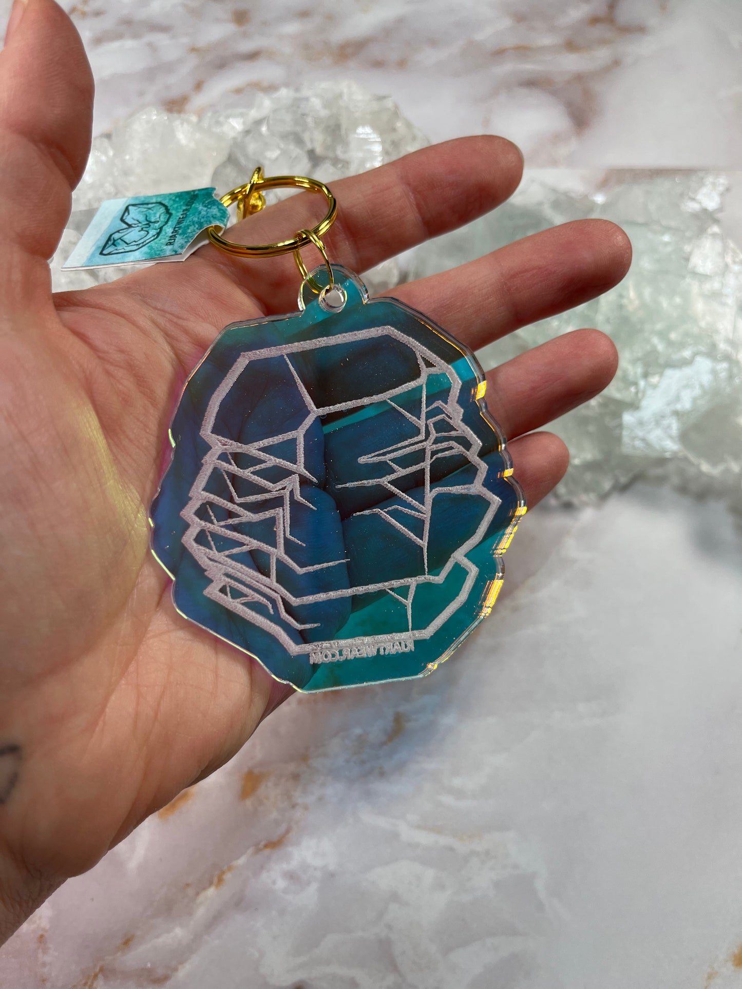 Quartz Gwindel Acrylic Keychain - Holographic