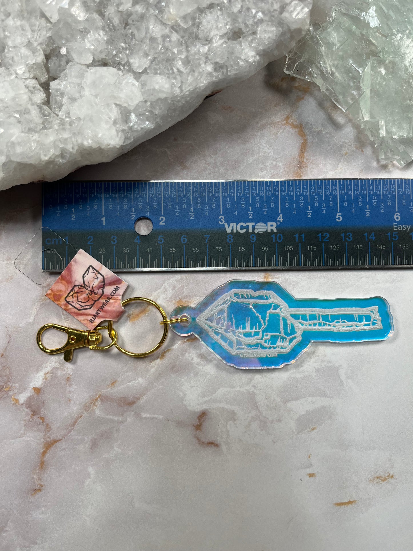 Hallelujah Junction Scepter Keychain - Holographic Acrylic