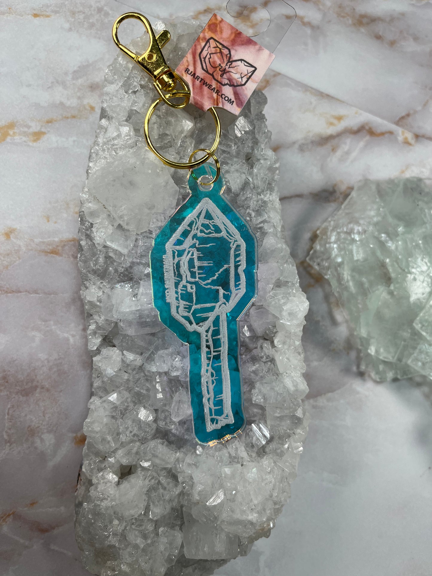 Hallelujah Junction Scepter Keychain - Holographic Acrylic