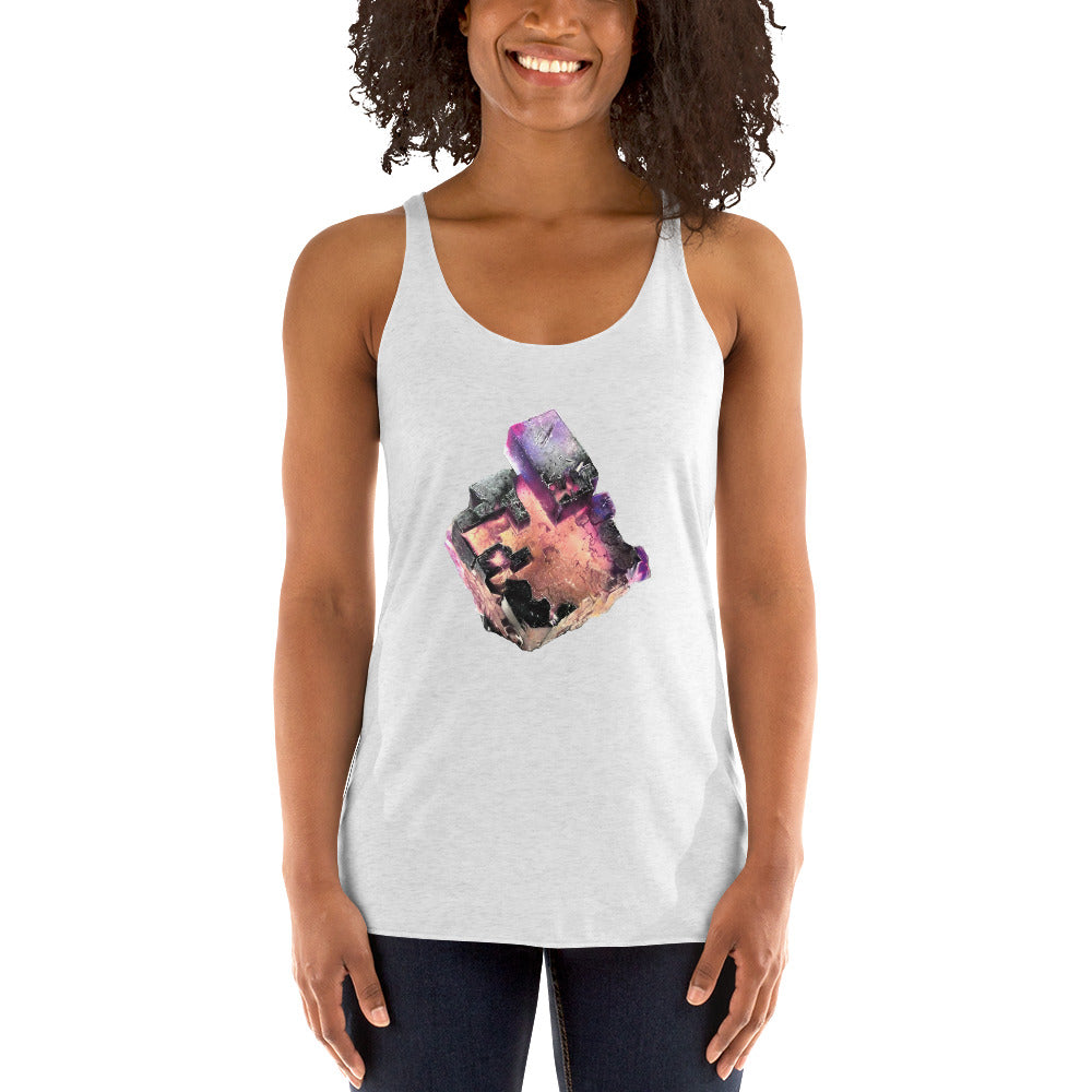 Illinois Fluorite Cube - Women's Racerback Tank