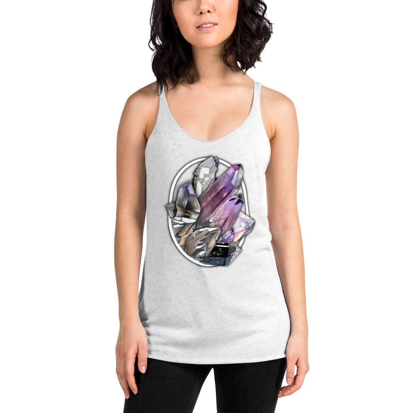 Quartz Collage Oval - Women's Racerback Tank