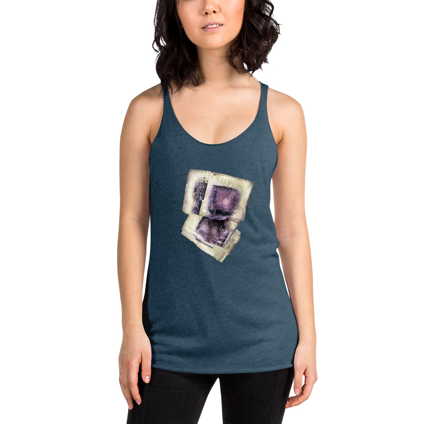 Ohio Fluorite Watercolor Women's Racerback Tank