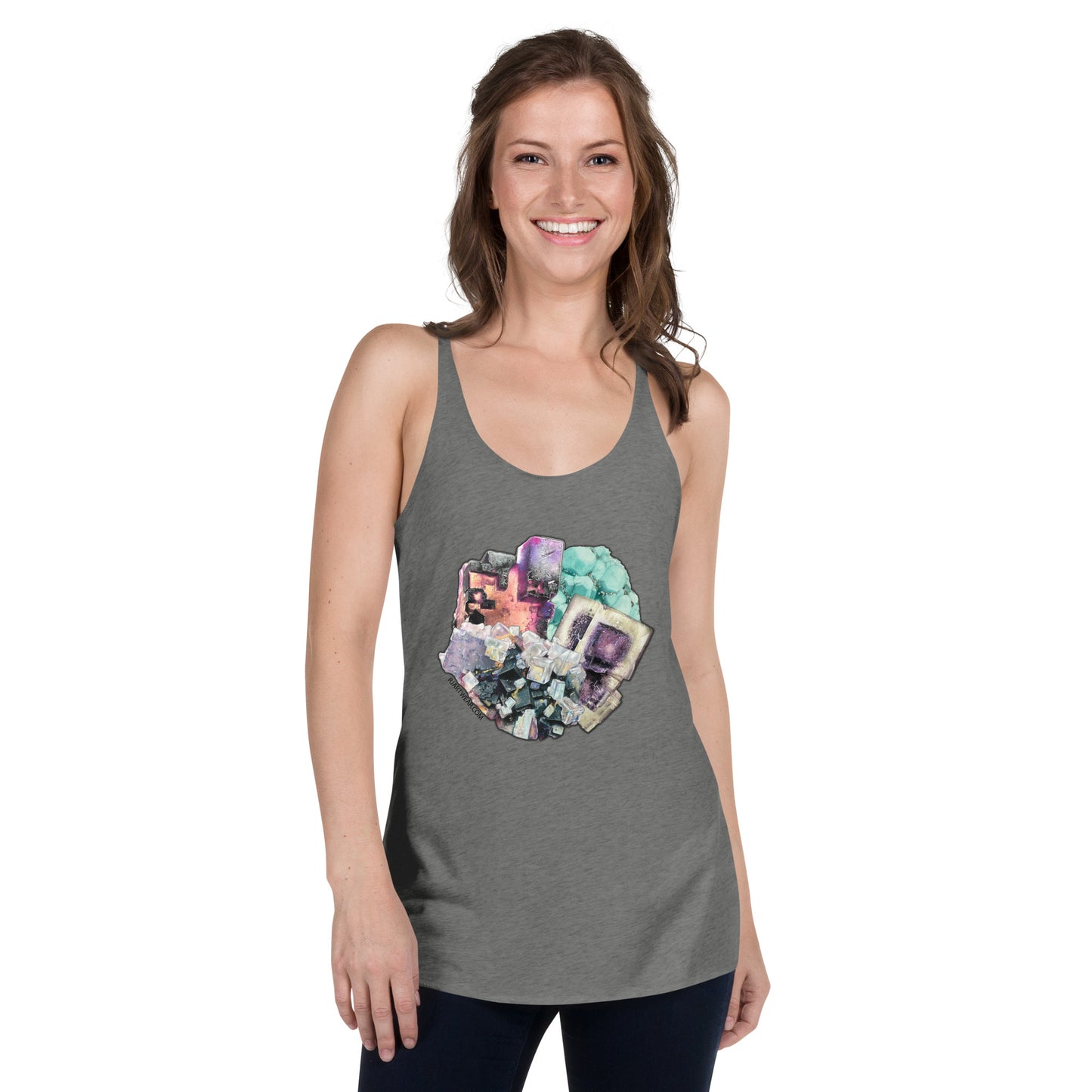 Fluorite Collage - Women's Racerback Tank