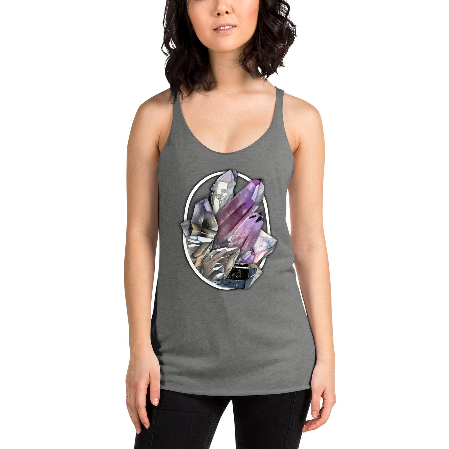 Quartz Collage Oval - Women's Racerback Tank