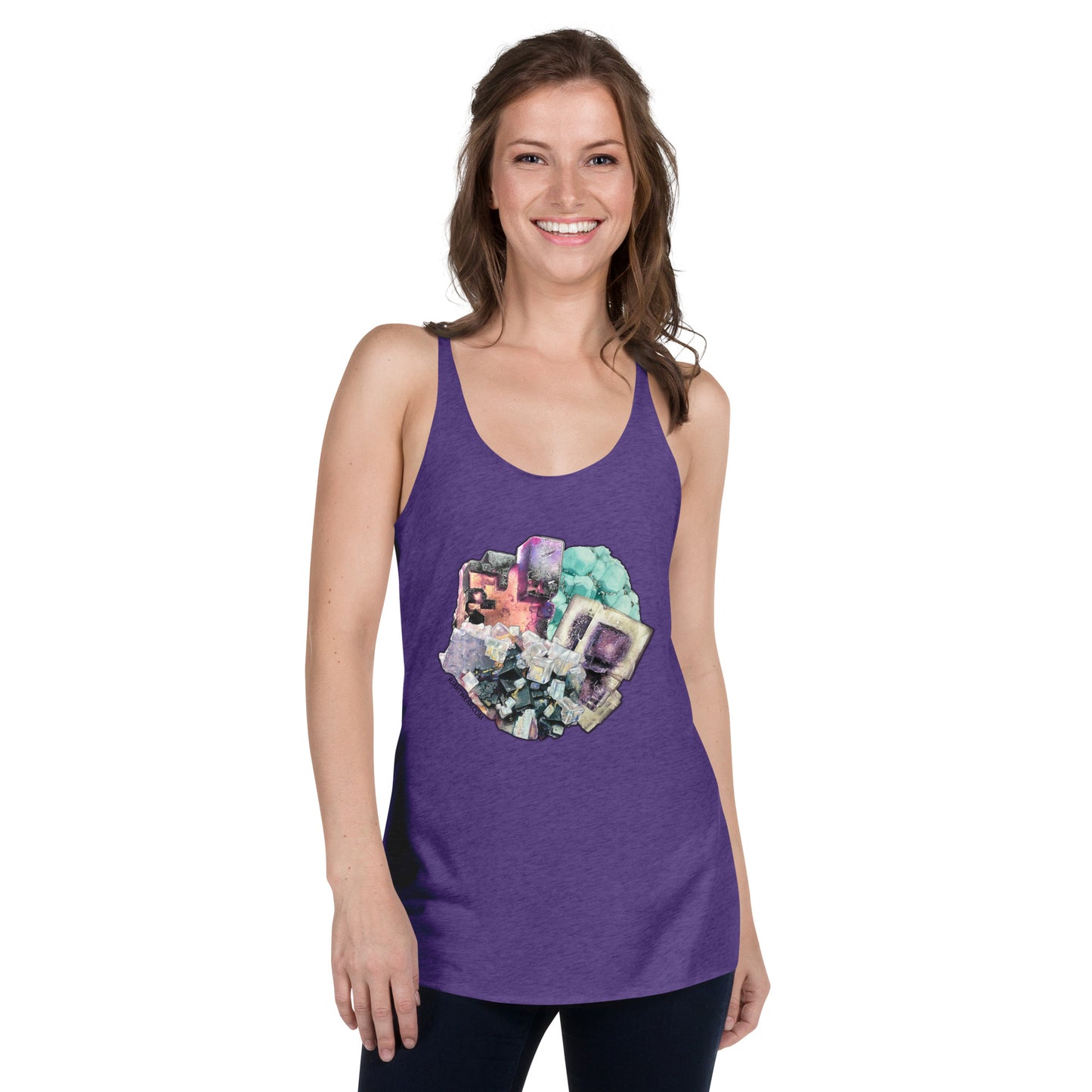 Fluorite Collage - Women's Racerback Tank