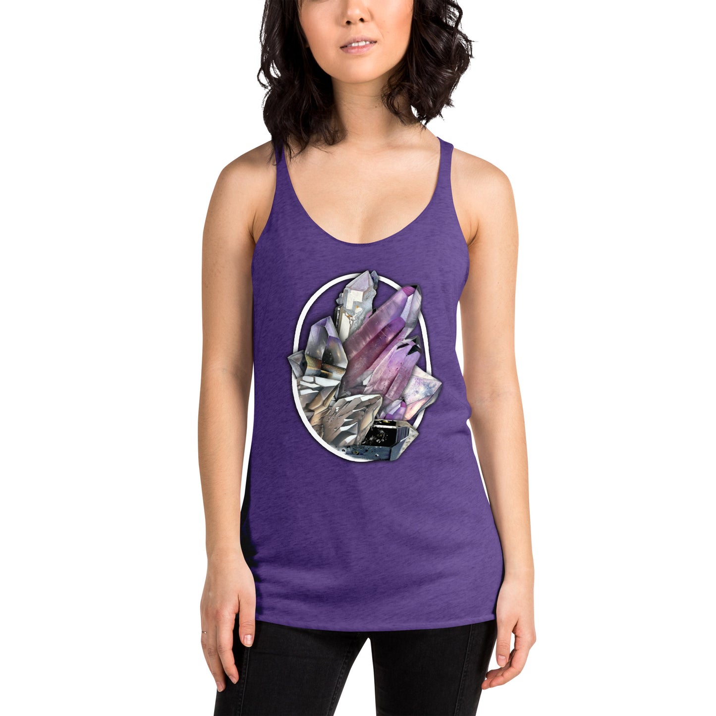 Quartz Collage Oval - Women's Racerback Tank