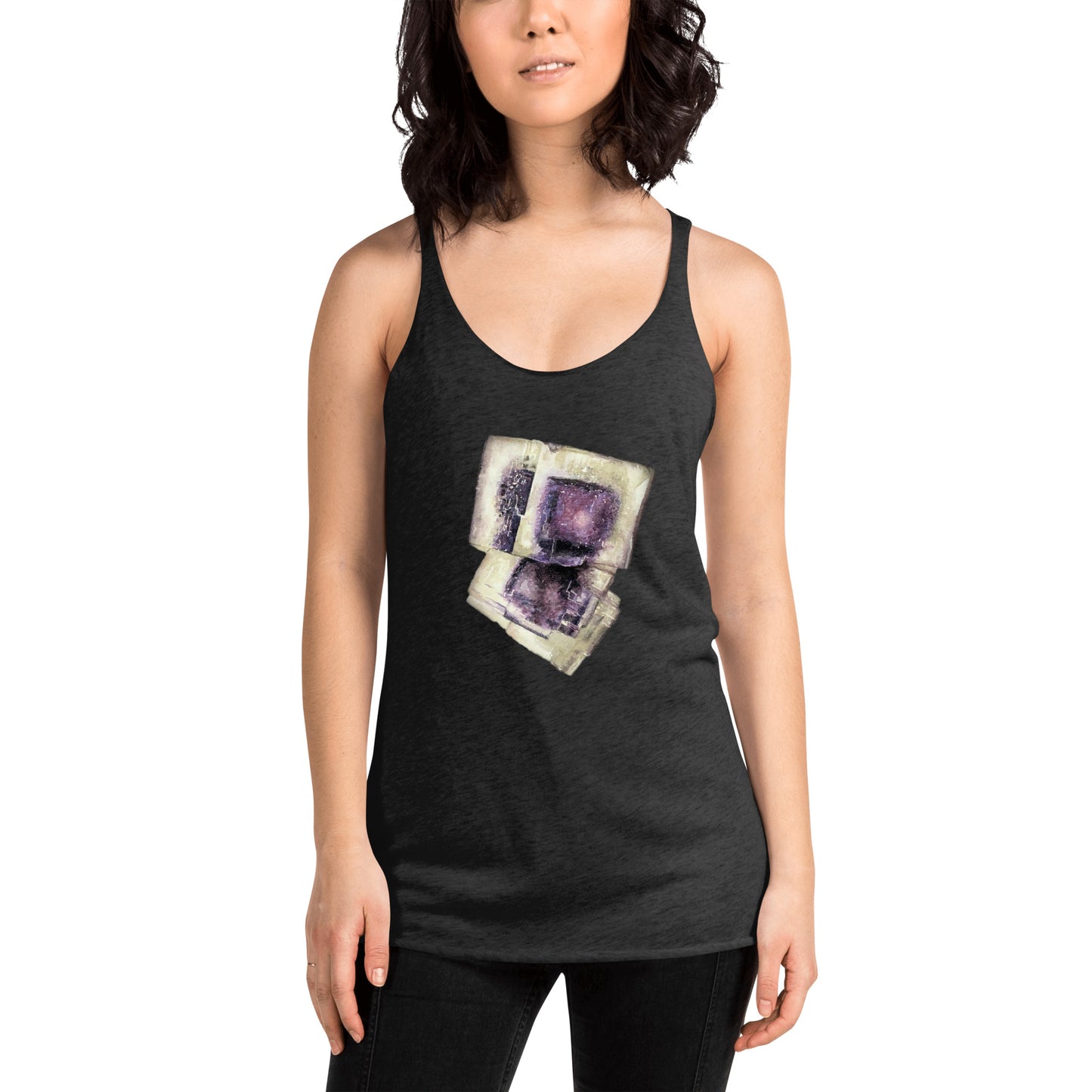 Ohio Fluorite Watercolor Women's Racerback Tank