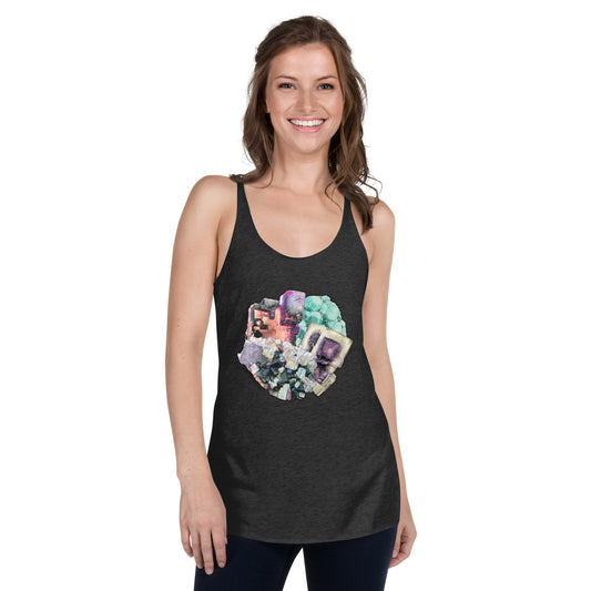 Fluorite Collage - Women's Racerback Tank